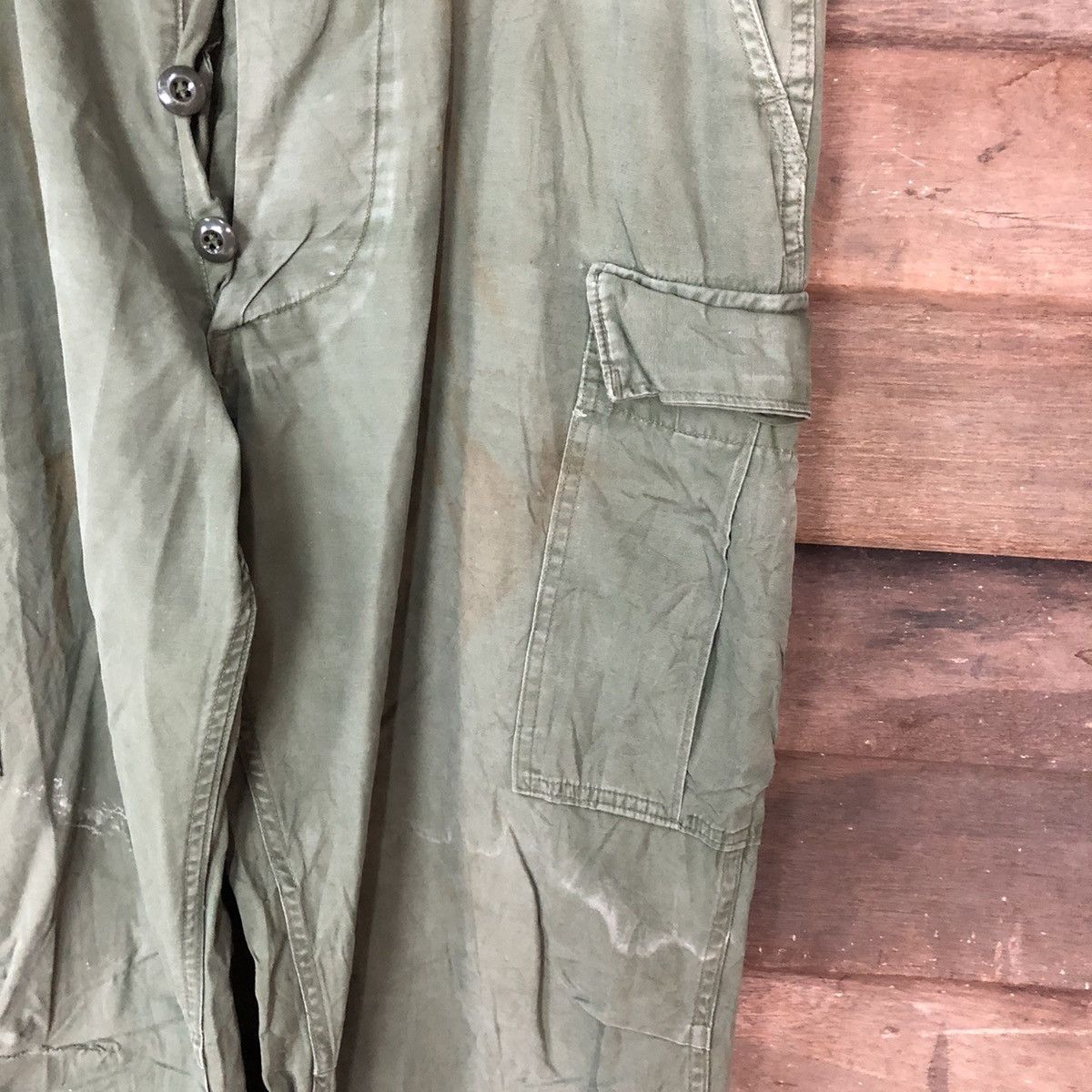 Japanese Brand DL Military multipocket tactical Green Cargon Pants #6945 Size US 33 - 7 Thumbnail