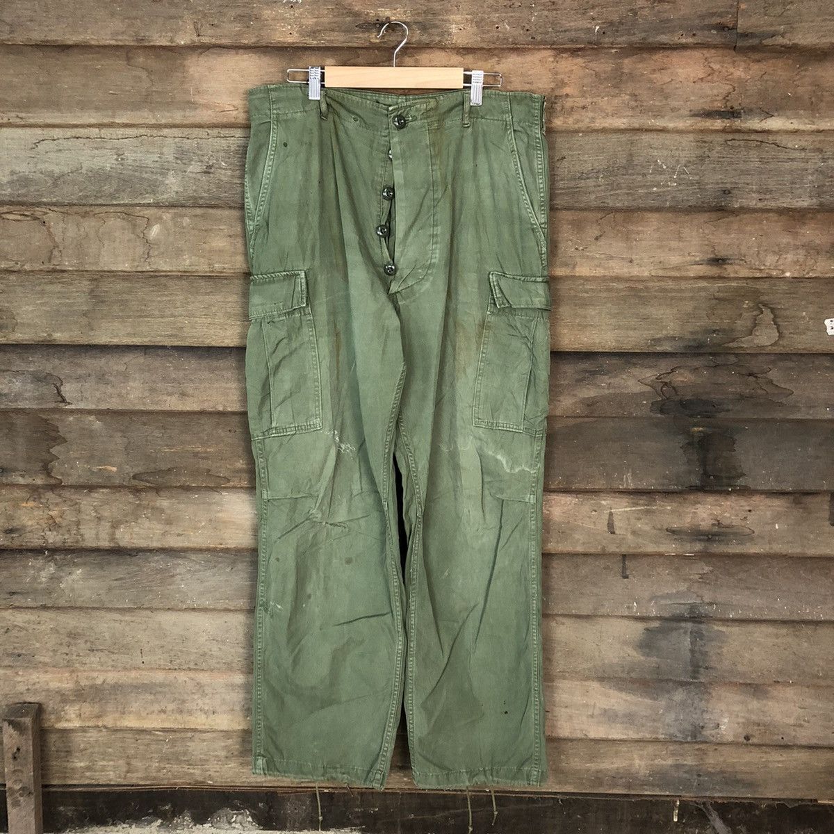 Japanese Brand DL Military multipocket tactical Green Cargon Pants #6945 Size US 33 - 1 Thumbnail