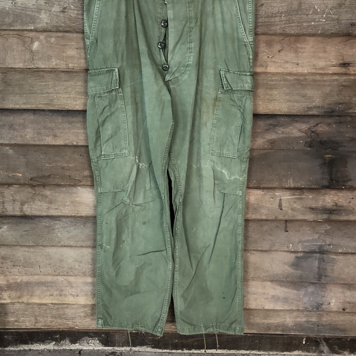 Japanese Brand DL Military multipocket tactical Green Cargon Pants #6945 Size US 33 - 3 Thumbnail