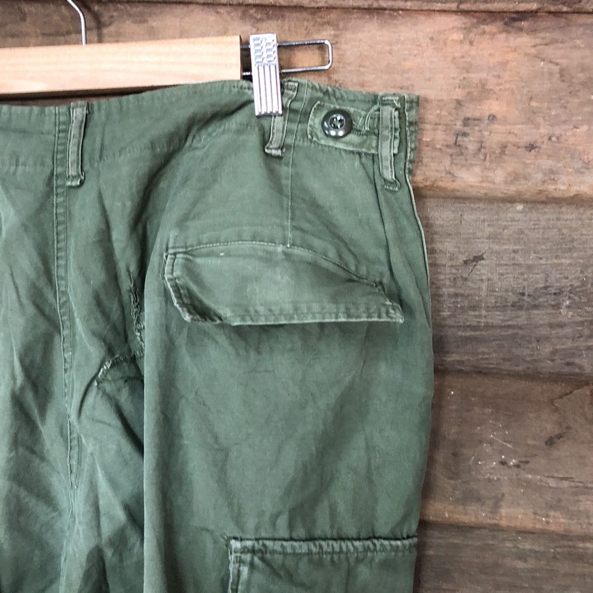 Japanese Brand DL Military multipocket tactical Green Cargon Pants #6945 Size US 33 - 15 Thumbnail