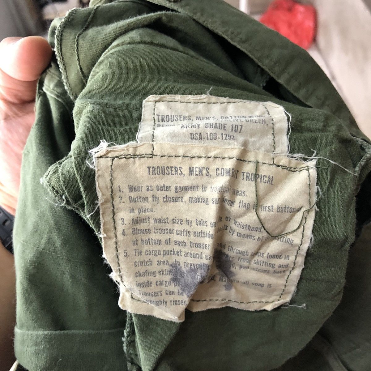 Japanese Brand DL Military multipocket tactical Green Cargon Pants #6945 Size US 33 - 16 Thumbnail