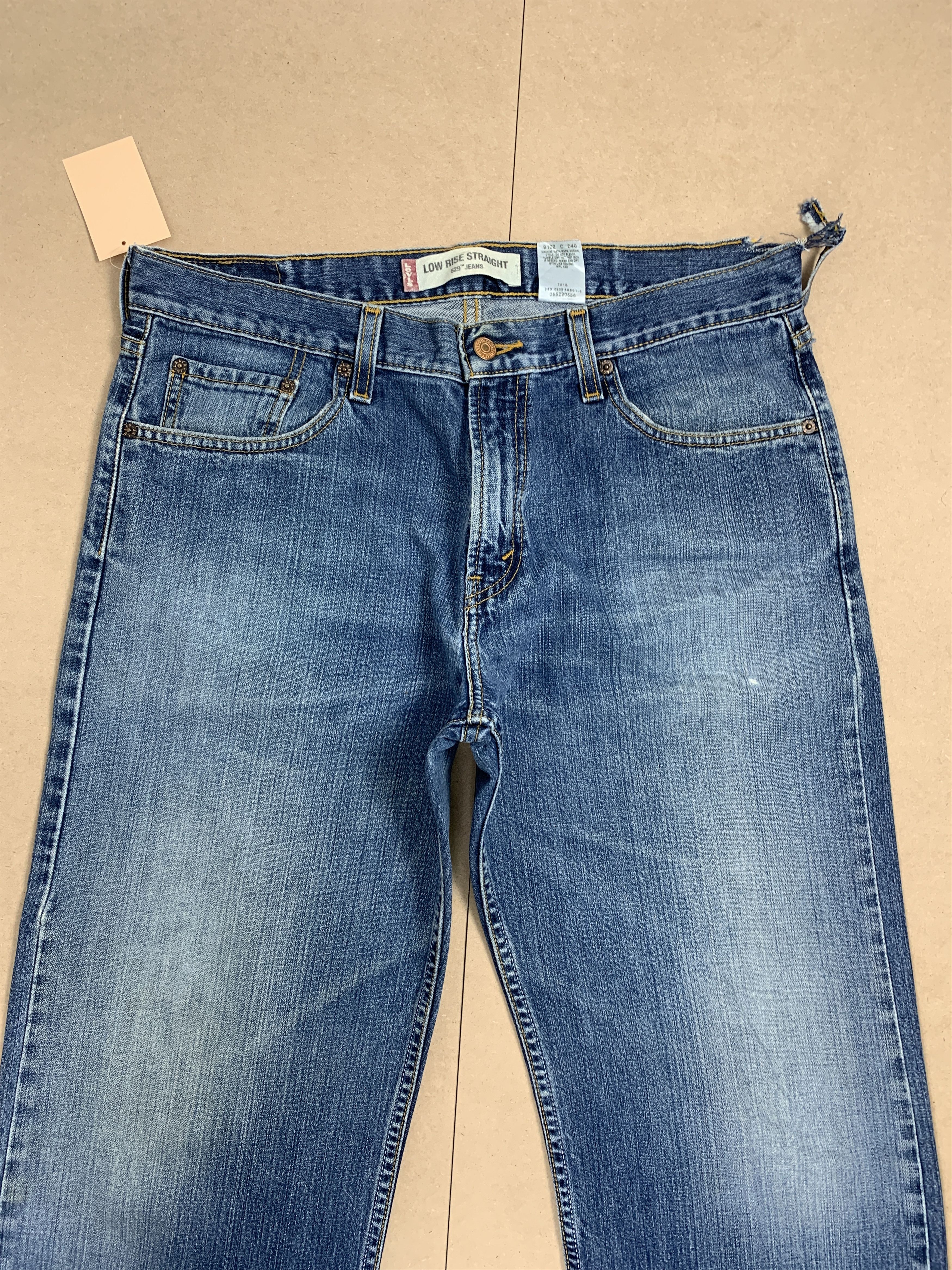 Levi's × Vintage Vintage Levis 529 Straight Cut Faded Blue Jeans Size US 36 / EU 52 - 3 Thumbnail