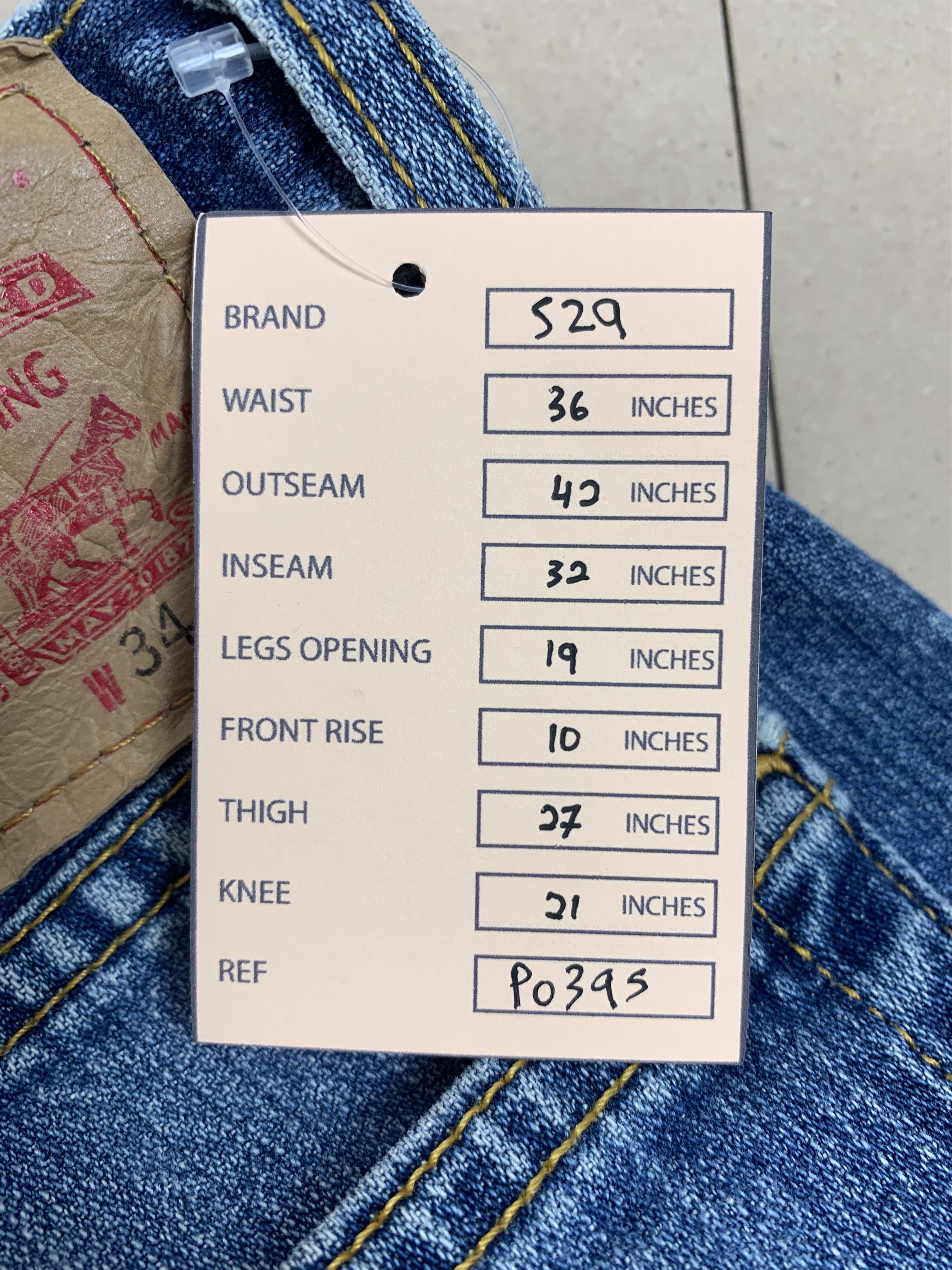 Levi's × Vintage Vintage Levis 529 Straight Cut Faded Blue Jeans Size US 36 / EU 52 - 16 Thumbnail
