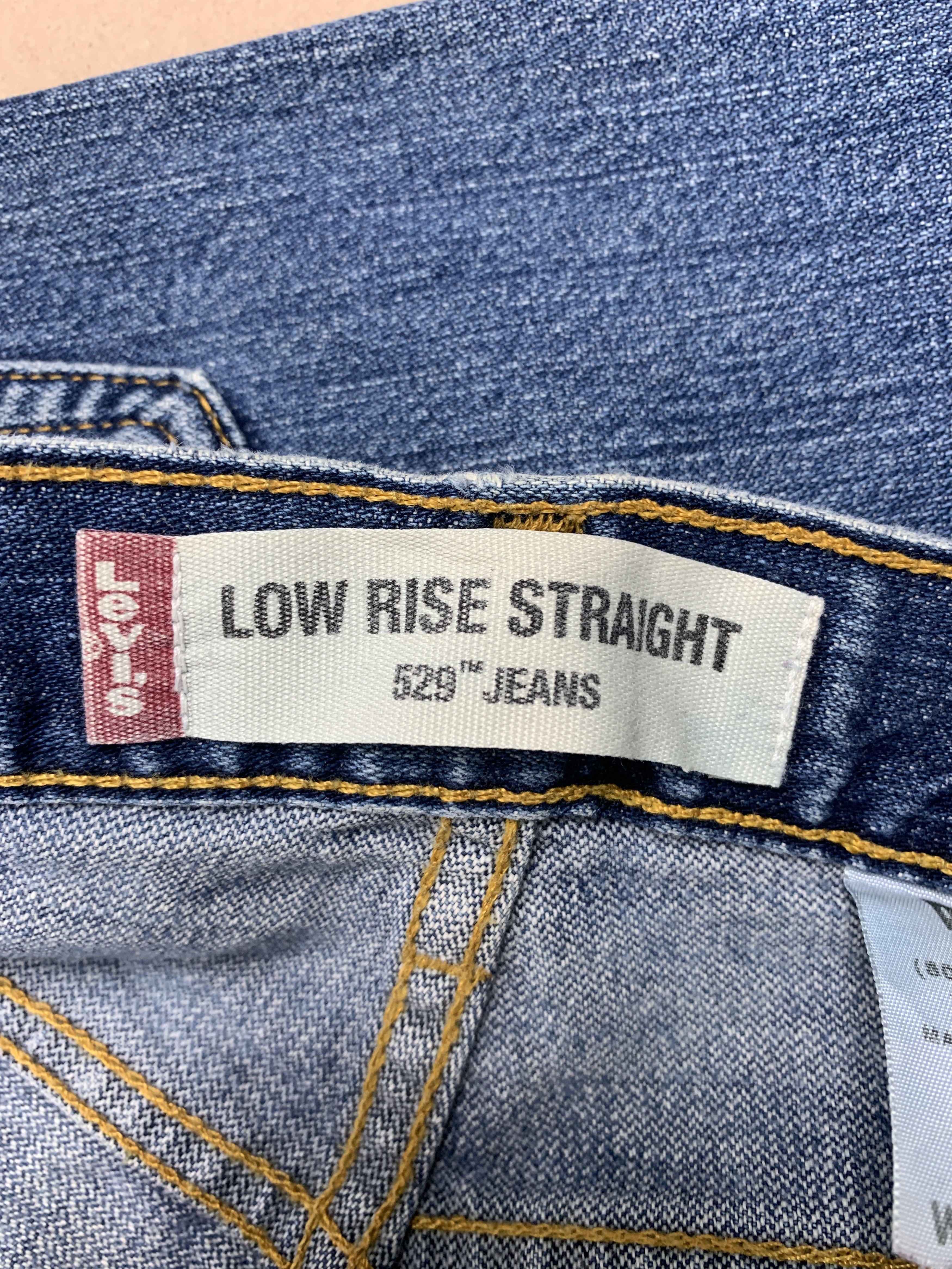 Levi's × Vintage Vintage Levis 529 Straight Cut Faded Blue Jeans Size US 36 / EU 52 - 10 Thumbnail