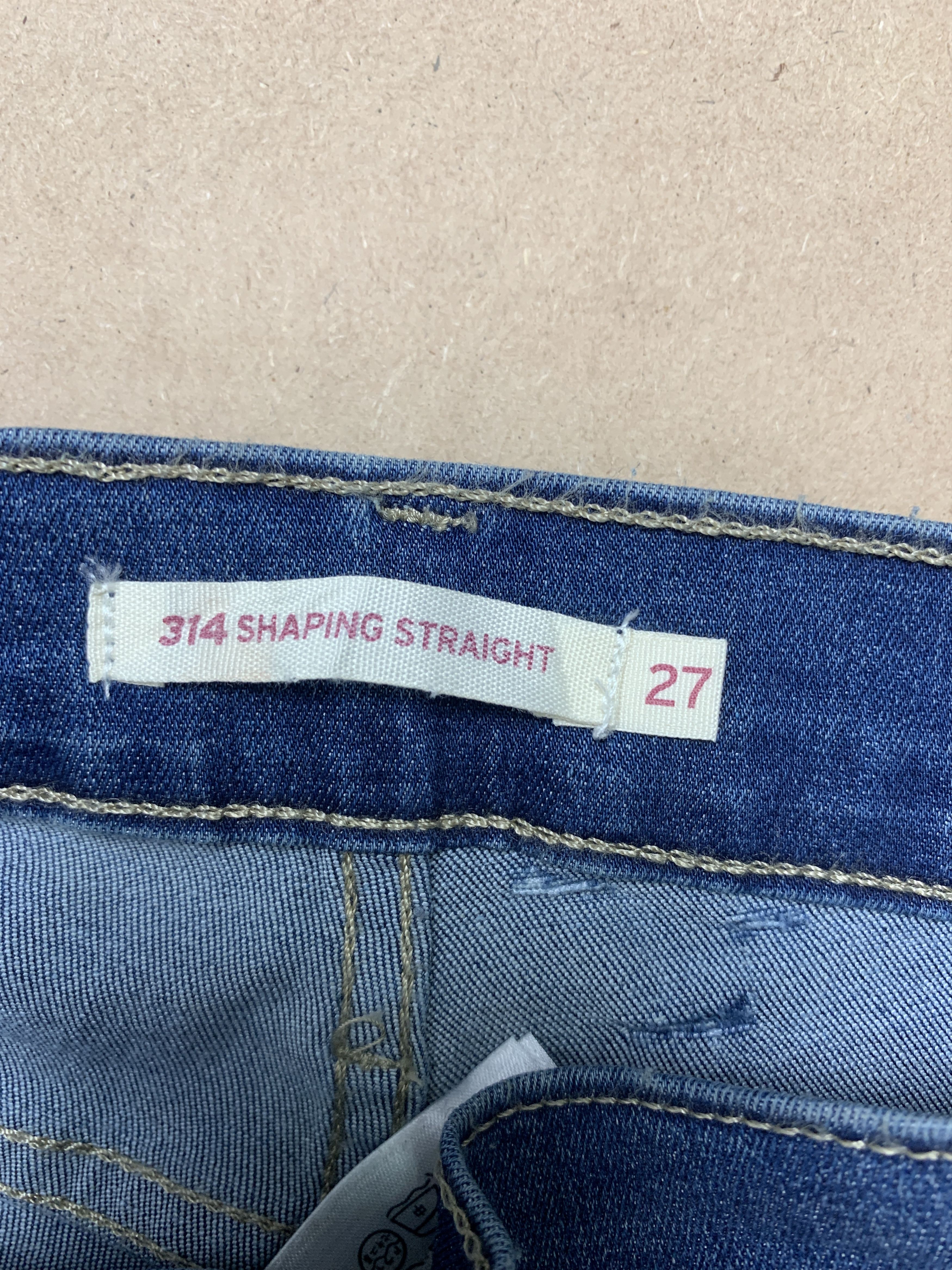 Levi's Vintage Levis 314 Straight Cut Faded Blue Jeans P0253 Size 24" / US 00 / IT 34 - 9 Thumbnail