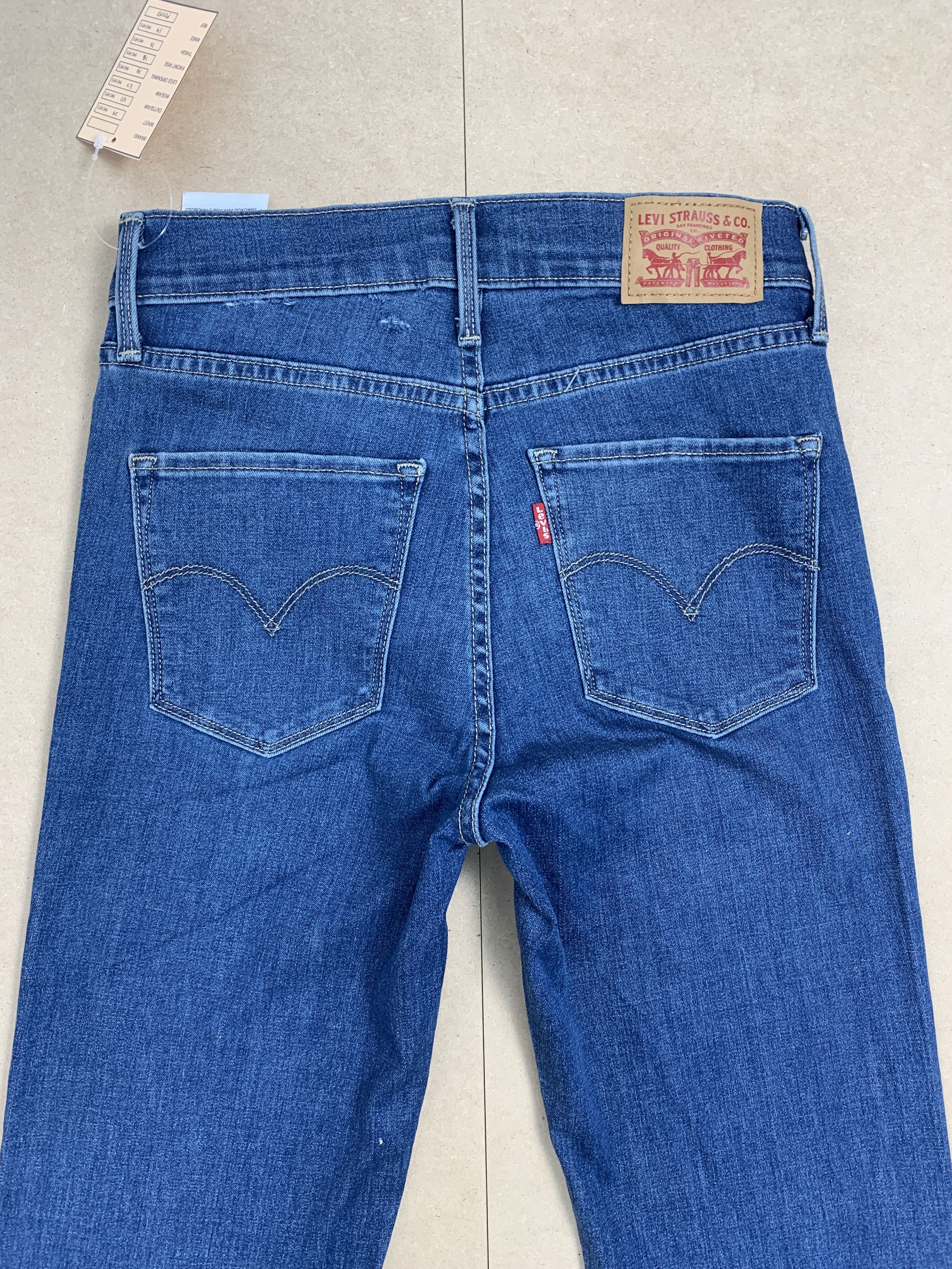 Levi's Vintage Levis 314 Straight Cut Faded Blue Jeans P0253 Size 24" / US 00 / IT 34 - 6 Thumbnail