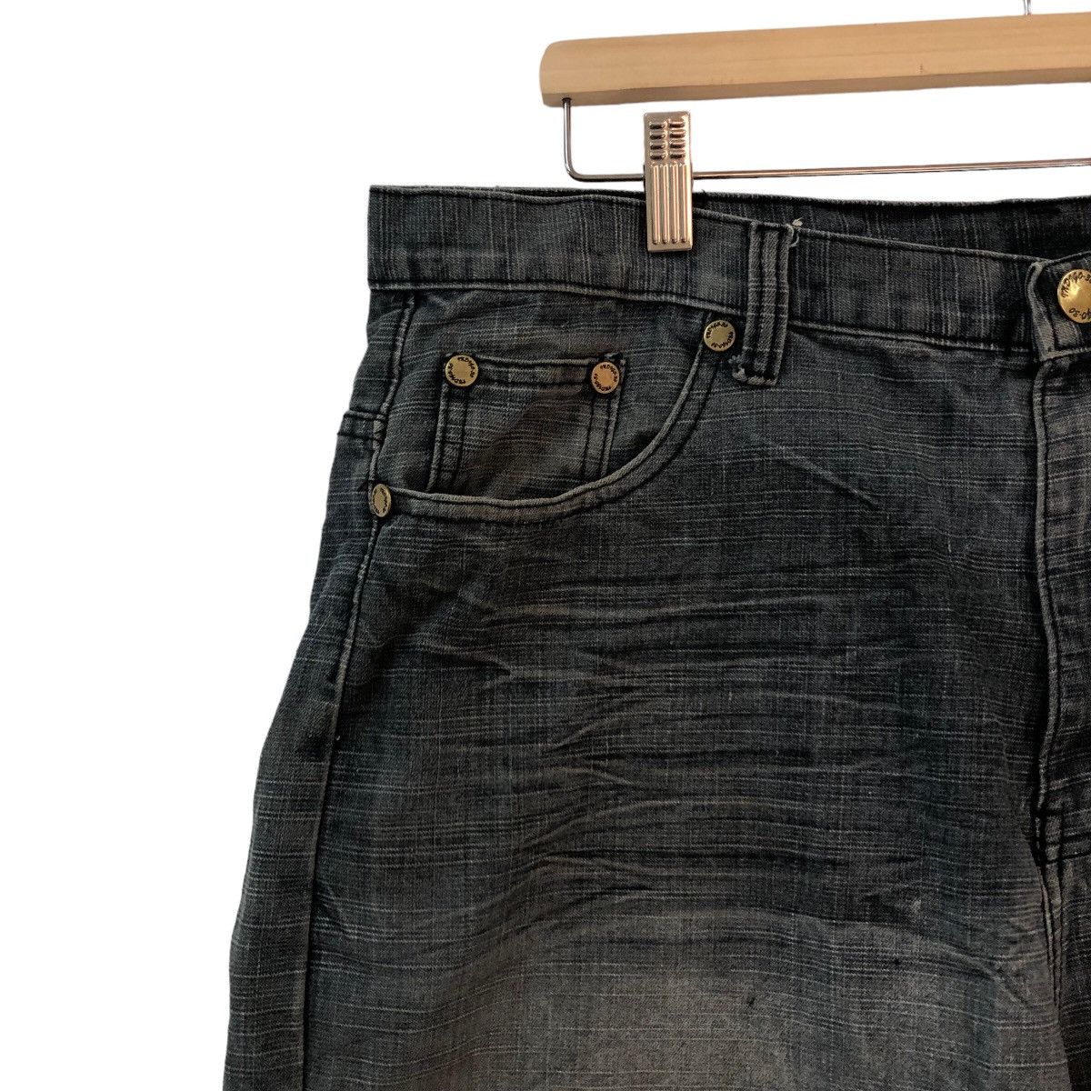 Japanese Brand VINTAGE INDIGO JAPAN SHORT DENIM PANTS CHROME HEARTS DESIGN Size US 30 / EU 46 - 7 Thumbnail