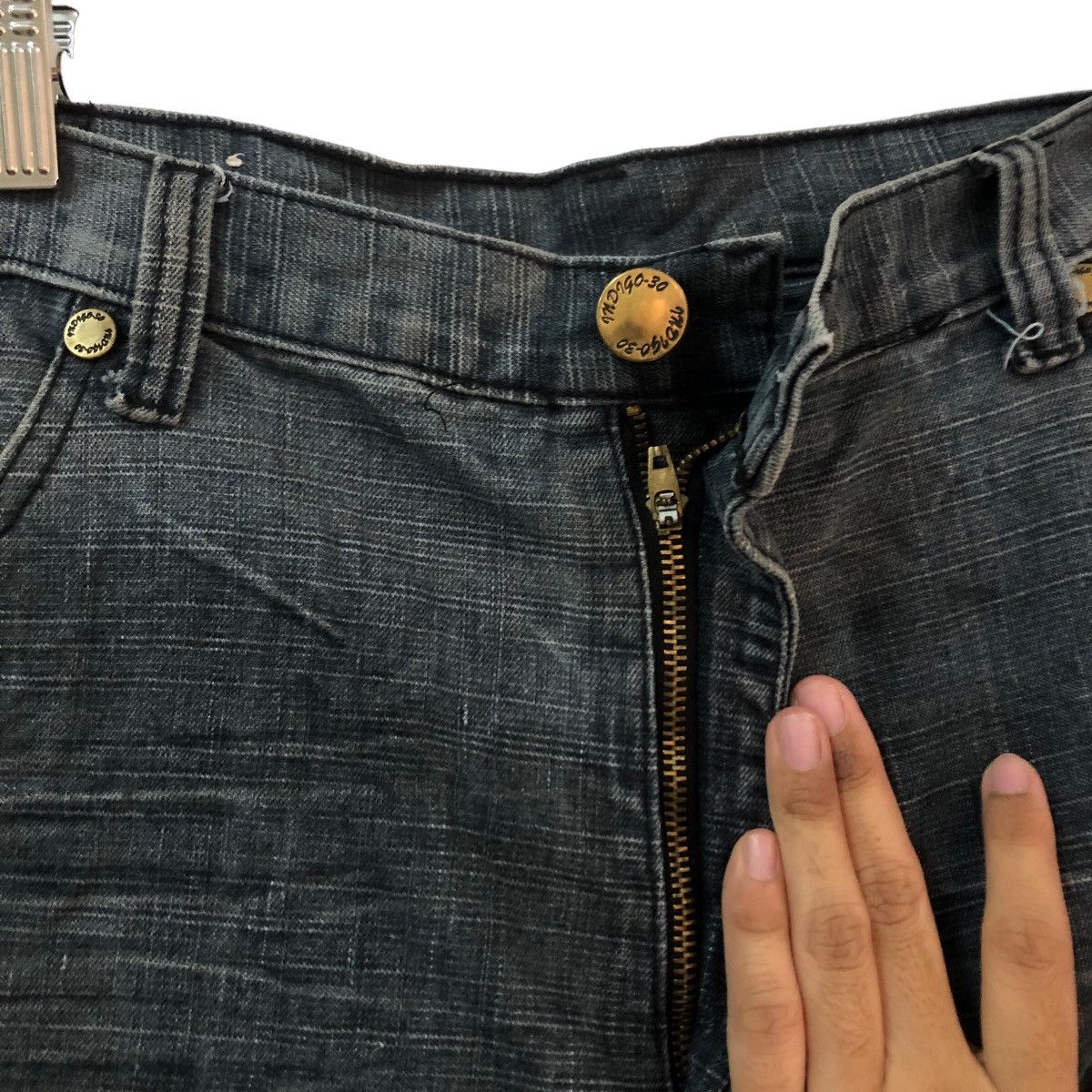 Japanese Brand VINTAGE INDIGO JAPAN SHORT DENIM PANTS CHROME HEARTS DESIGN Size US 30 / EU 46 - 8 Thumbnail