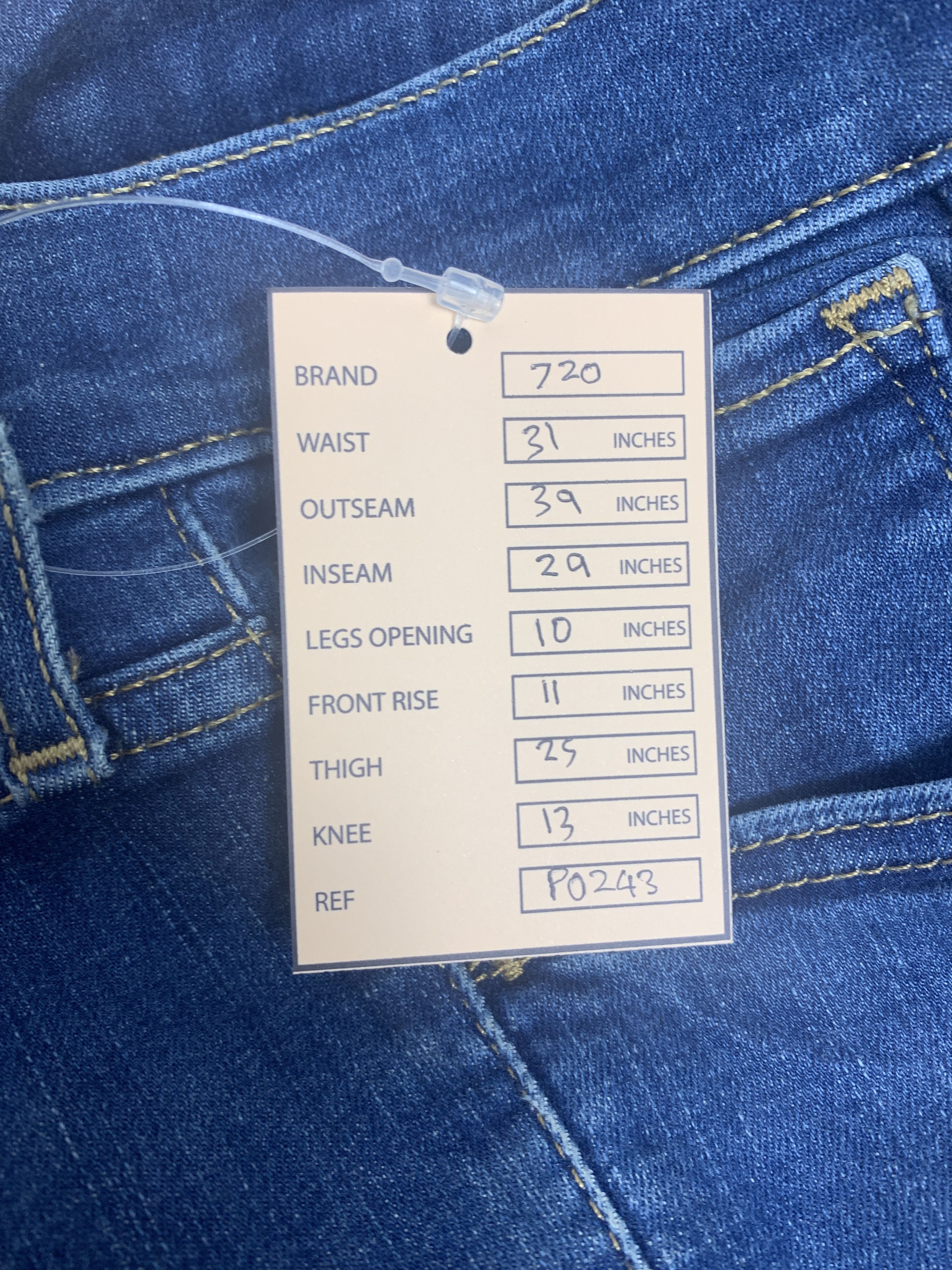 Levi's Vintage Levis 720 Skinny Faded Blue Jeans Size US 31 - 21 Thumbnail