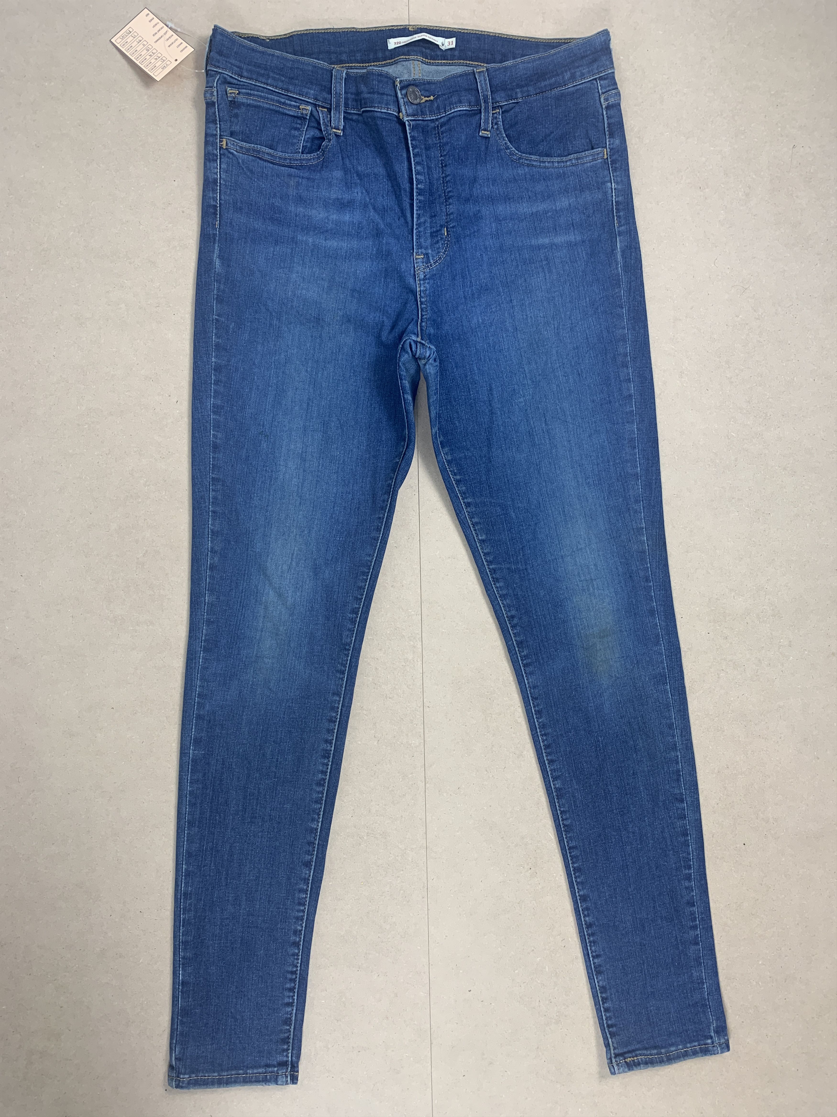 Levi's Vintage Levis 720 Skinny Faded Blue Jeans Size US 31 - 1 Thumbnail