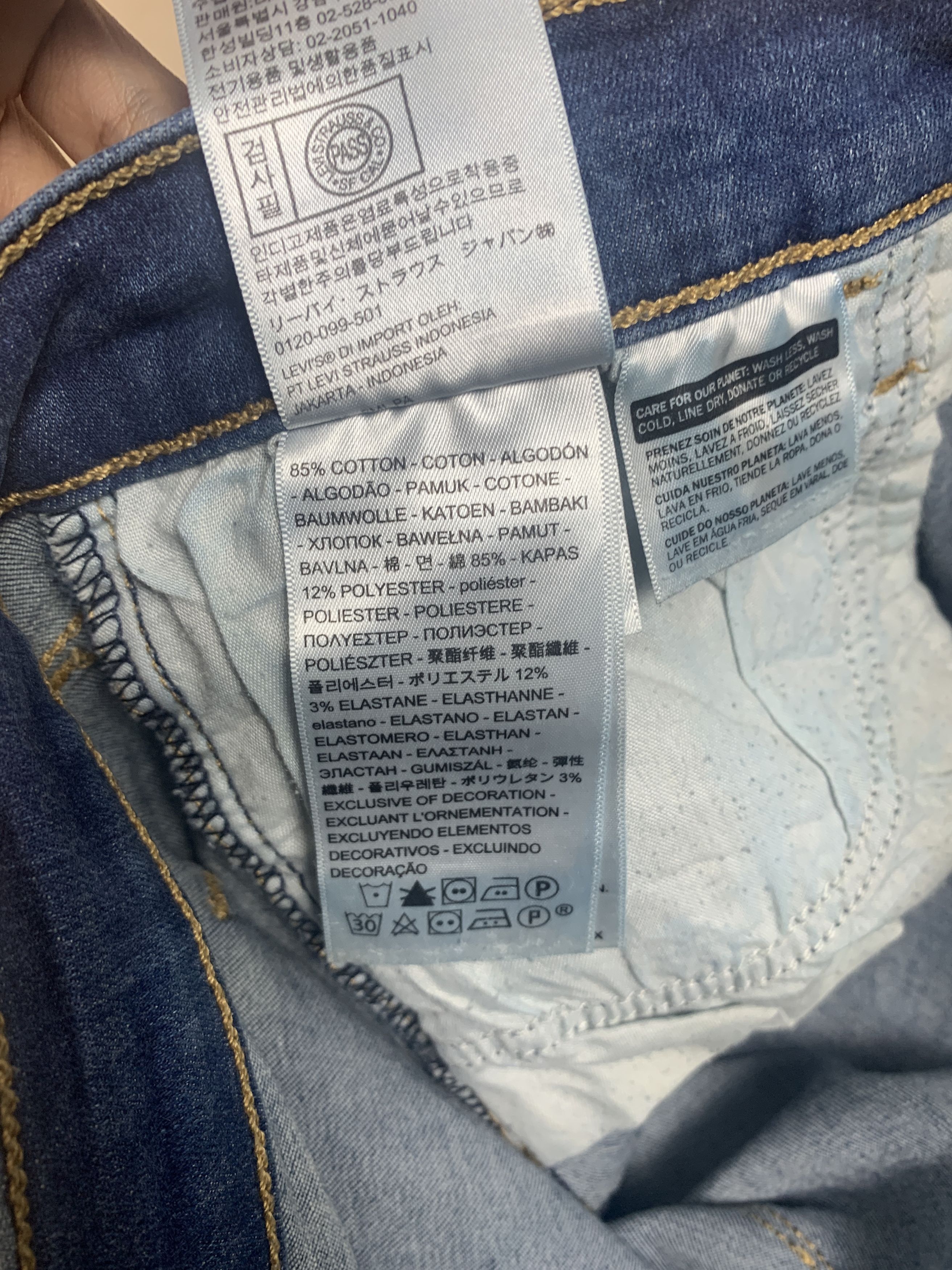 Levi's Vintage Levis 720 Skinny Faded Blue Jeans Size US 31 - 12 Thumbnail