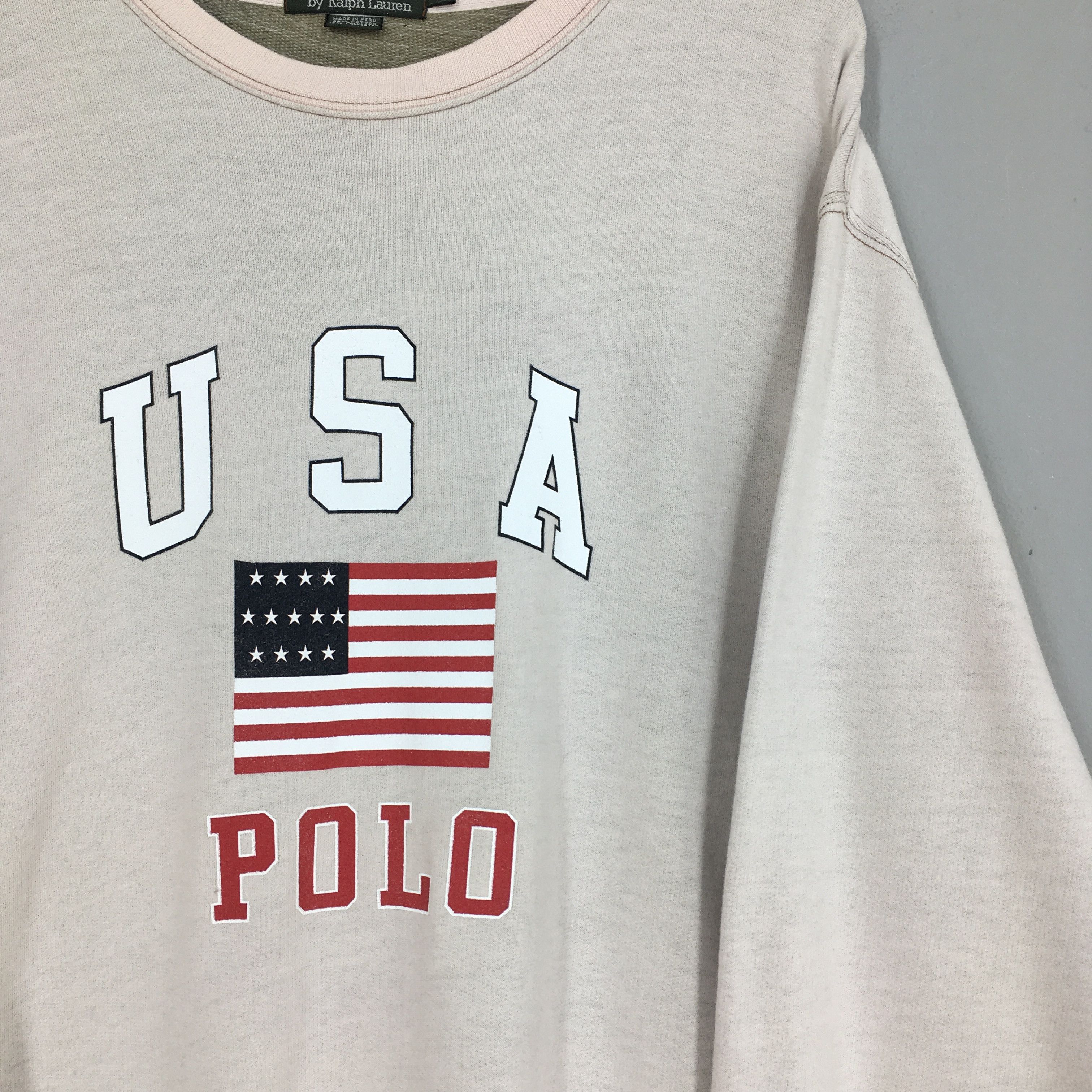Polo Ralph Lauren × Ralph Lauren × Vintage Vintage Polo Ralph Lauren Usa Sweatshirt Medium Size US M / EU 48-50 / 2 - 2 Thumbnail