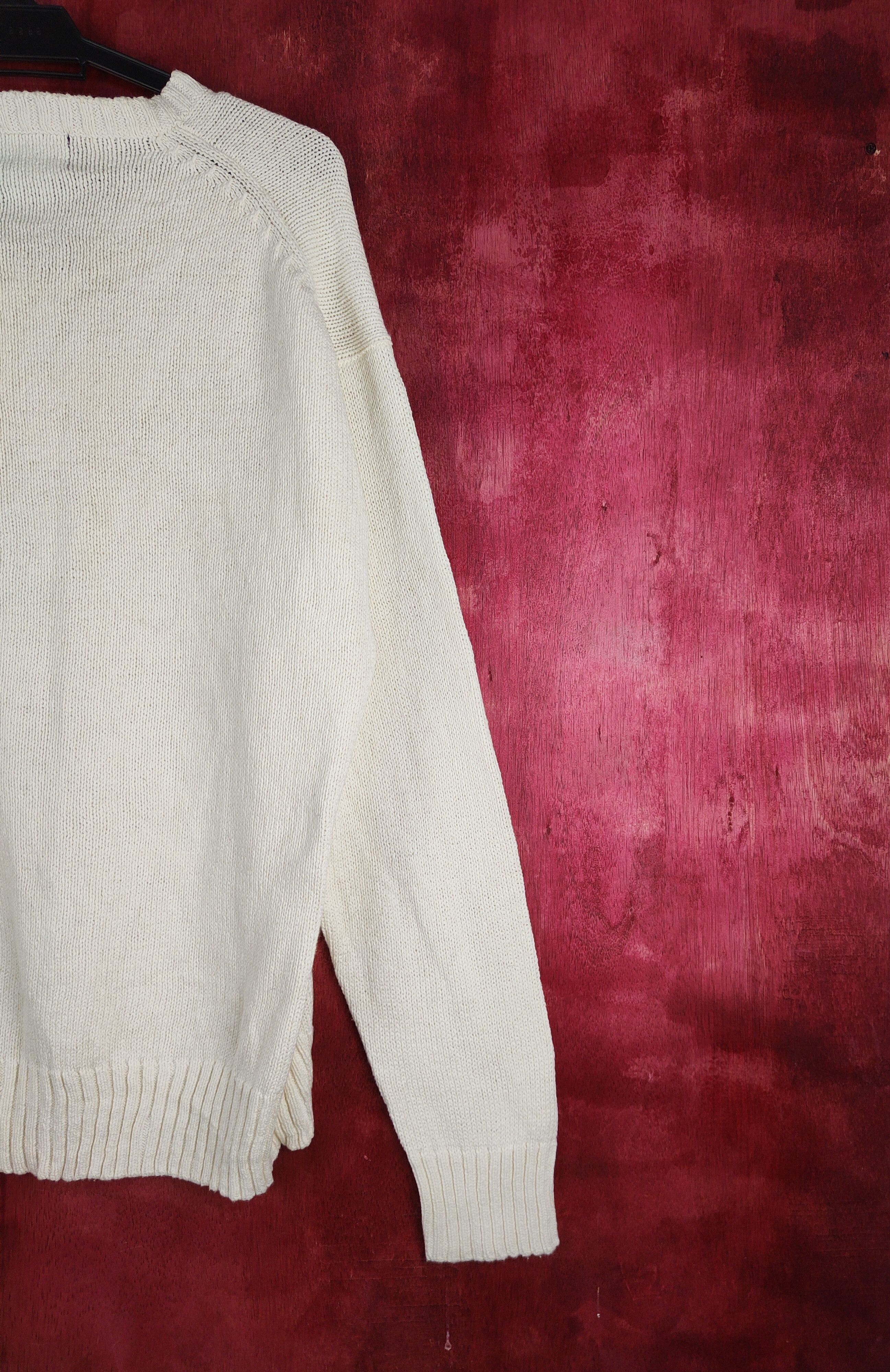 Japanese Brand Hitmaker Ivory Knitwear Sweatshirt knitwear #222B Size US L / EU 52-54 / 3 - 9 Thumbnail