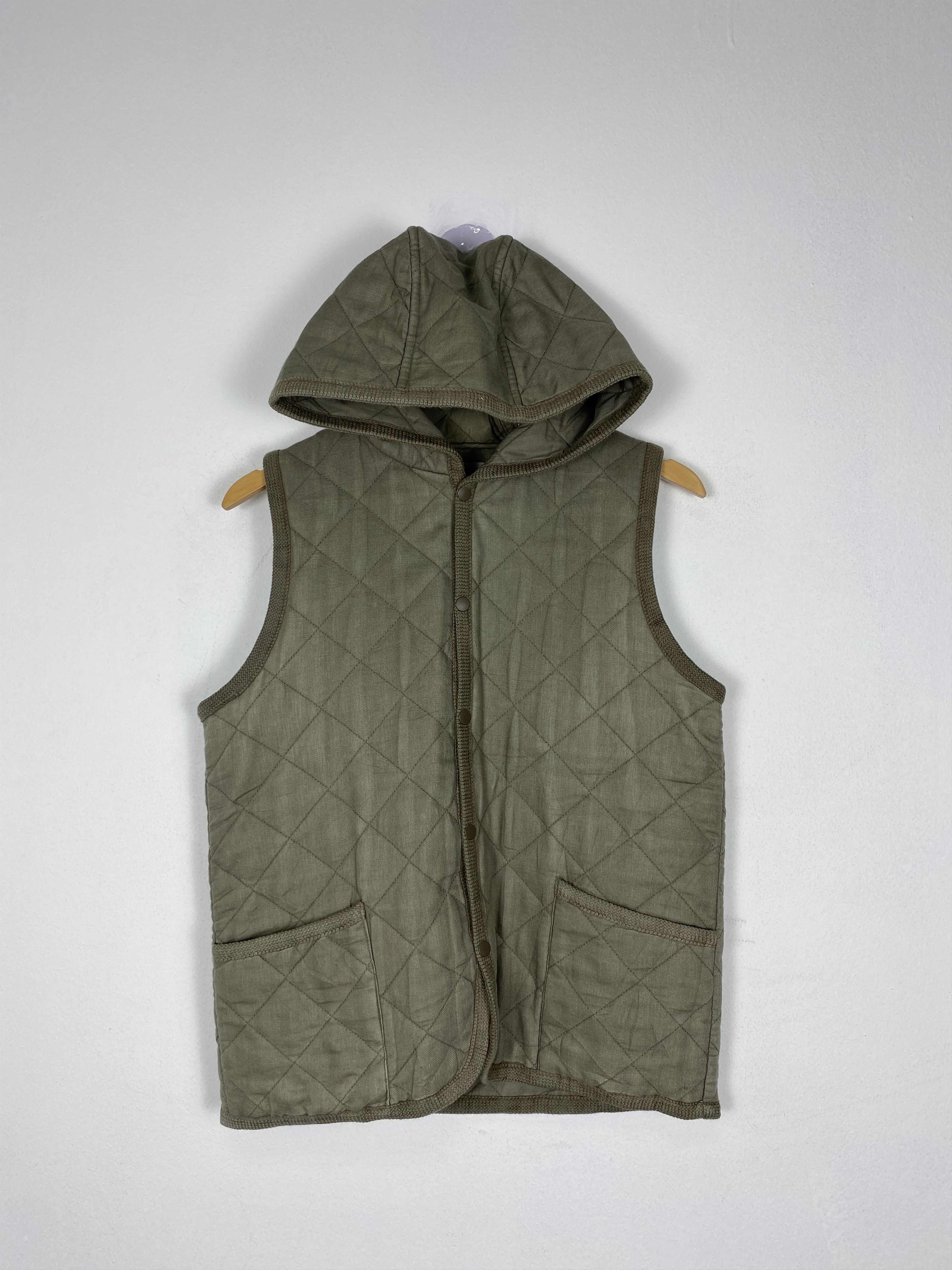 Japanese Brand × Vintage Vintage Japanese Brand Quilted Hoodie Vest Size US S / EU 44-46 / 1 - 1 Thumbnail