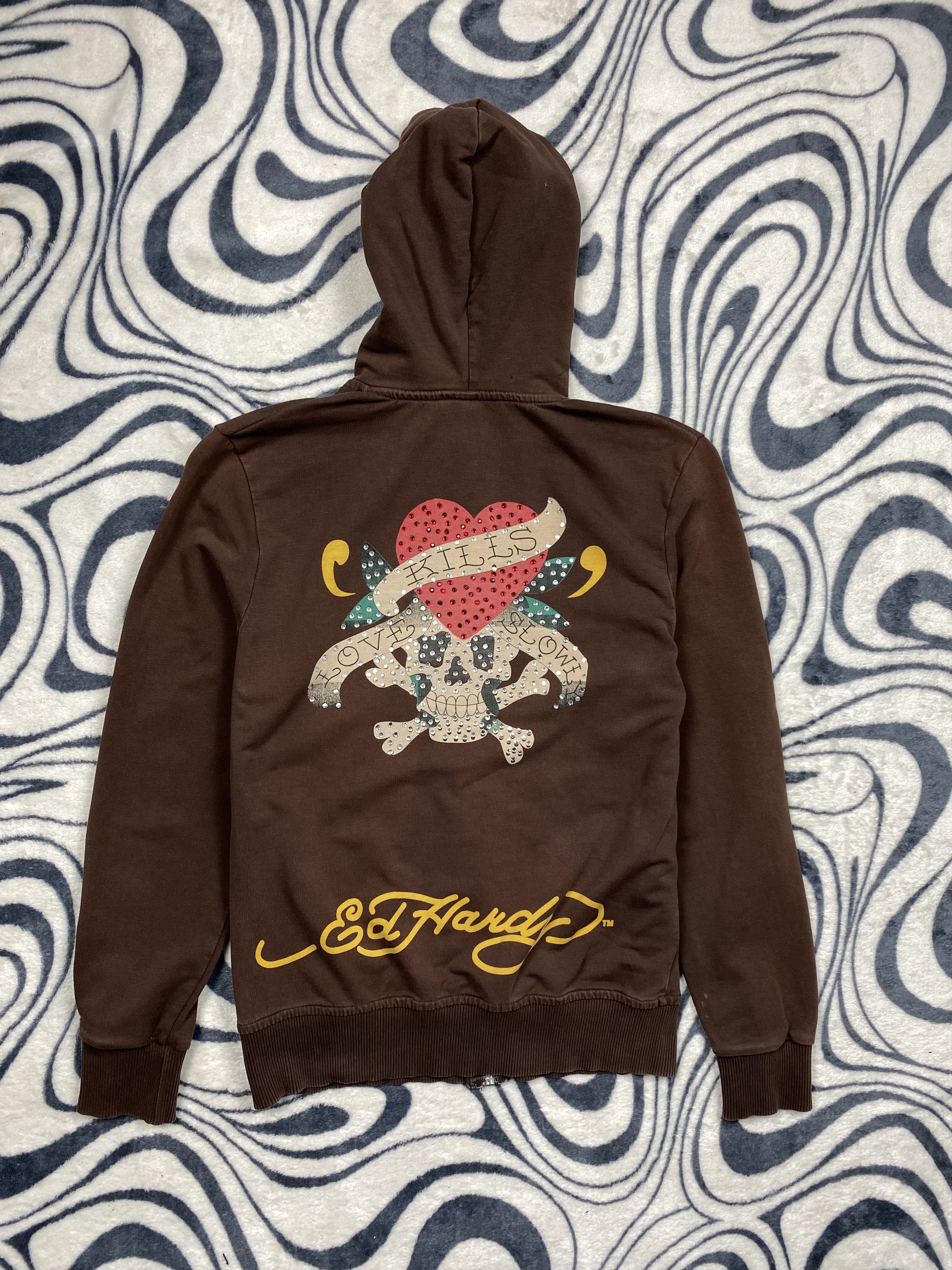Christian Audigier Ed Hardy by Christian Audigier Womens Thin Hoodie Size XS / US 0-2 / IT 36-38 - 1 Thumbnail