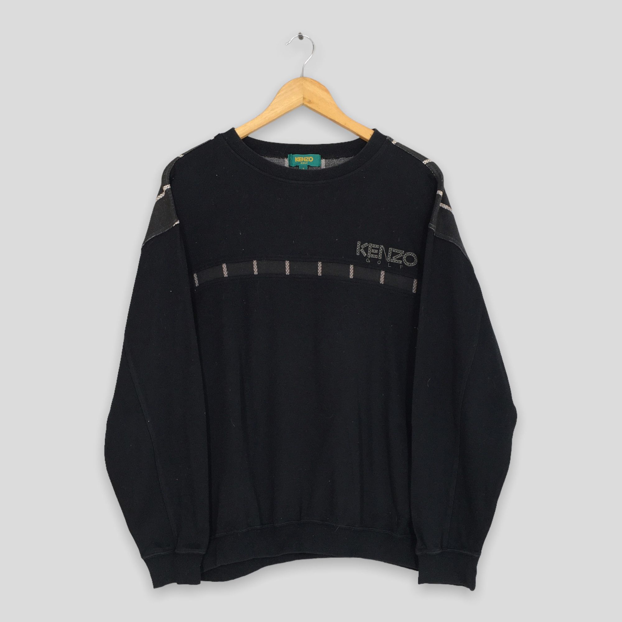 image of Kenzo Golf Black Sweatshirt Medium, Men's