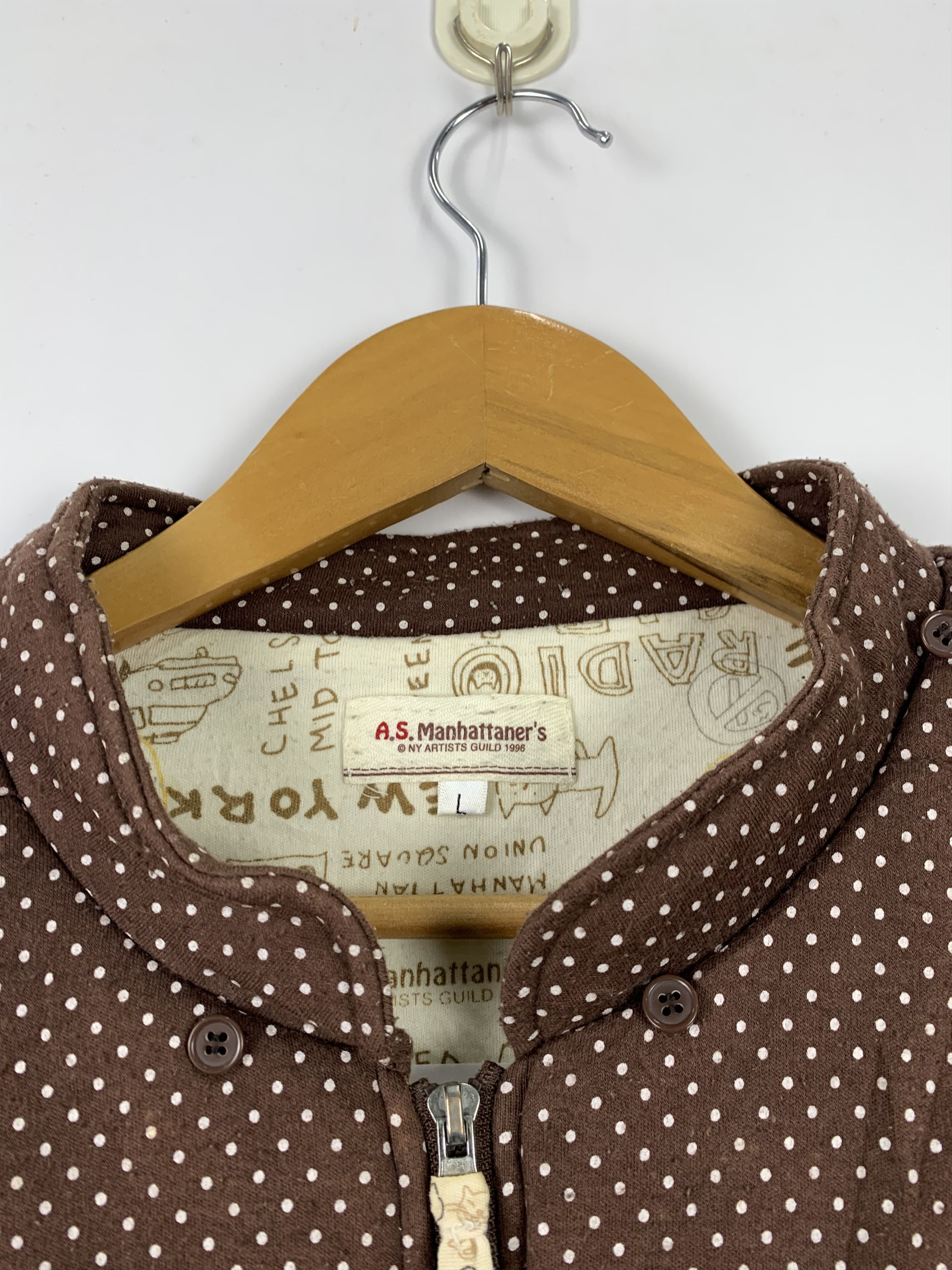 Japanese Brand Vintage AS MANHATTANER Puffer Polka Dot Nice Lining Vests Size US S / EU 44-46 / 1 - 7 Thumbnail