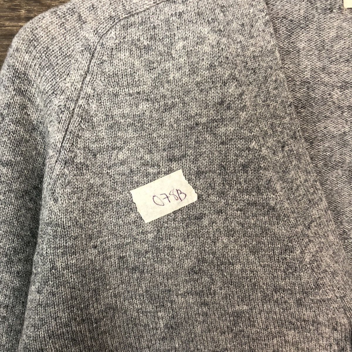 Vintage Lambswool Grey Cardigan knitwear #078B Size US M / EU 48-50 / 2 - 6 Thumbnail