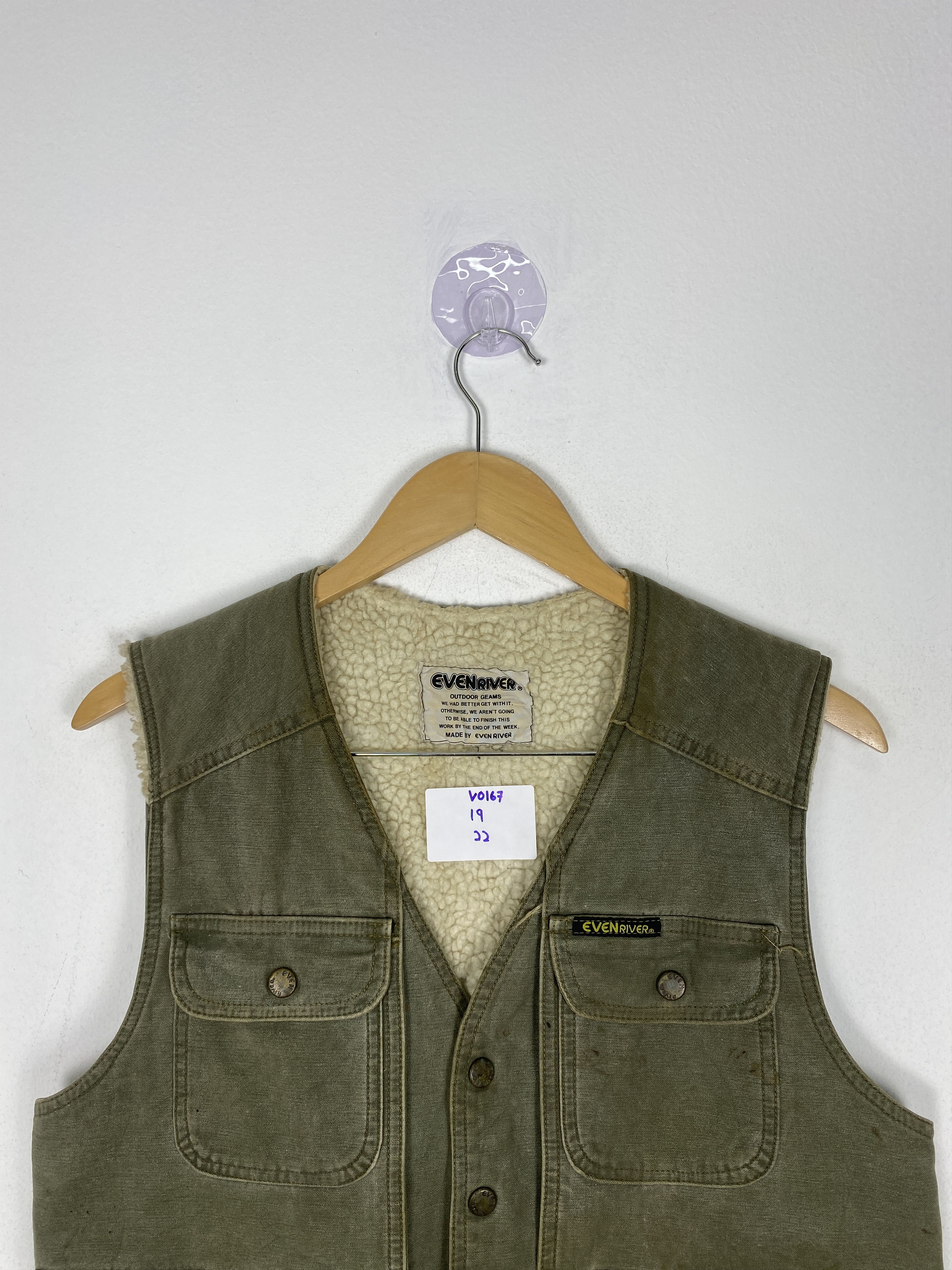 Japanese Brand Vintage EvenRiver Sherpa Lining Vest Size US S / EU 44-46 / 1 - 2 Thumbnail