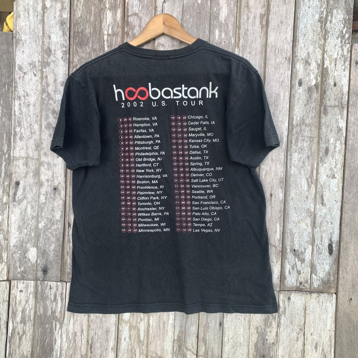 Band Tees Thrashed Faded Hoobastank 2002 US Tour Band Tshirt Size US M / EU 48-50 / 2 - 2 Thumbnail