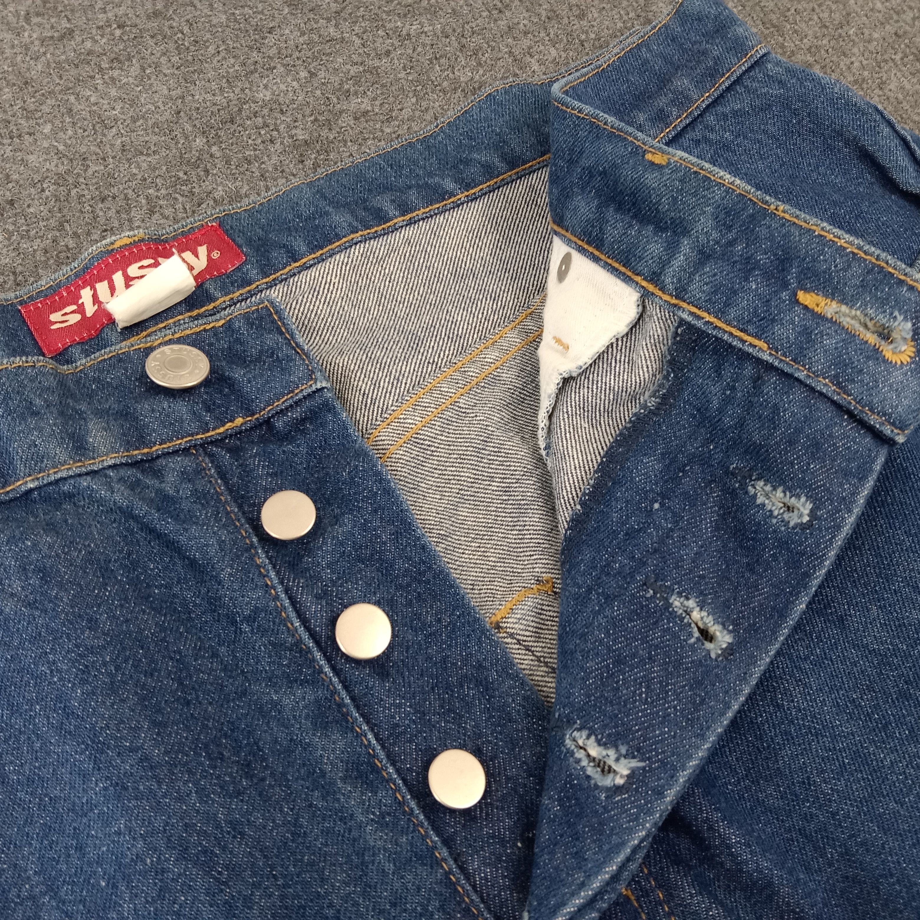 Stussy × Vintage Stussy Streetwear Style Custom Sign Art Denim Jeans Size US 39 - 18 Thumbnail