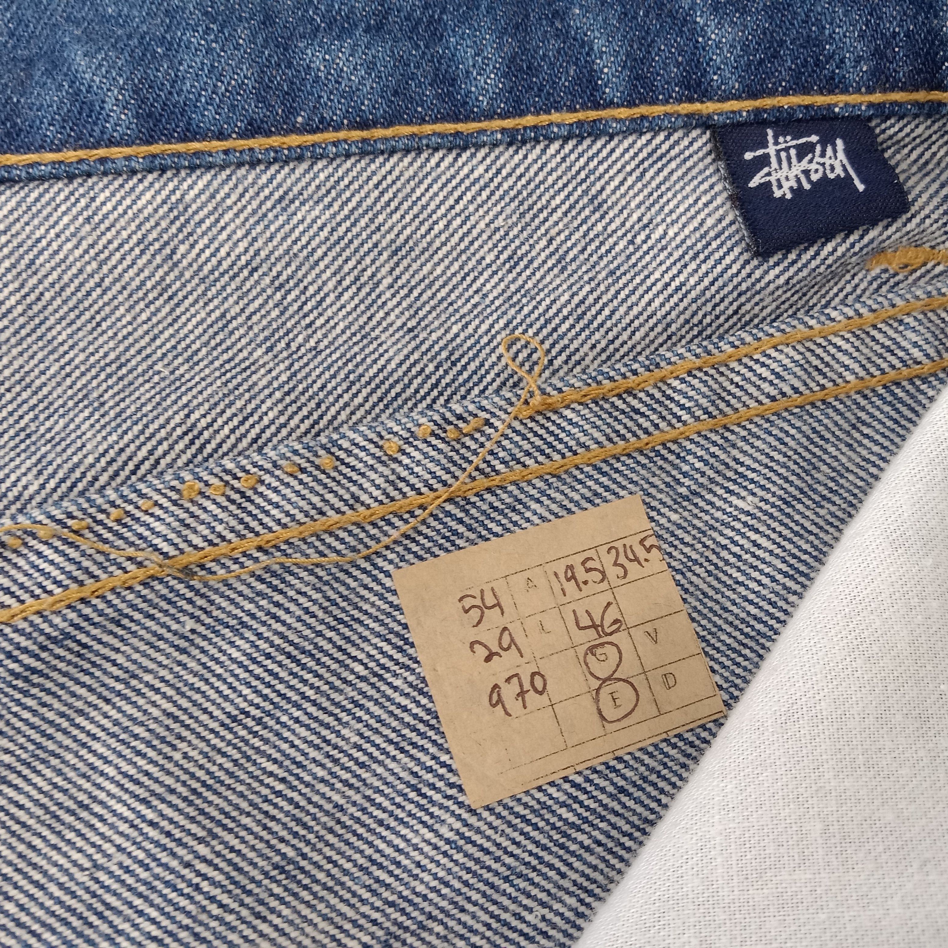 Stussy × Vintage Stussy Streetwear Style Custom Sign Art Denim Jeans Size US 39 - 10 Thumbnail