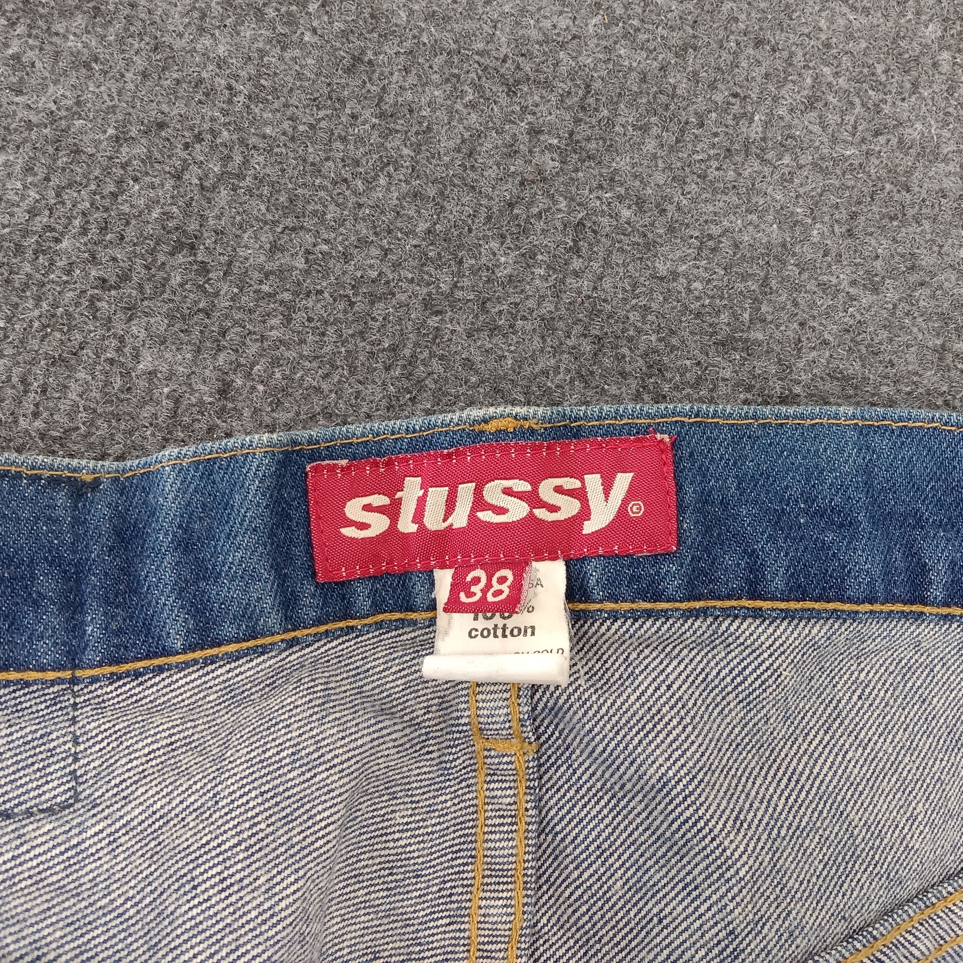 Stussy × Vintage Stussy Streetwear Style Custom Sign Art Denim Jeans Size US 39 - 8 Thumbnail