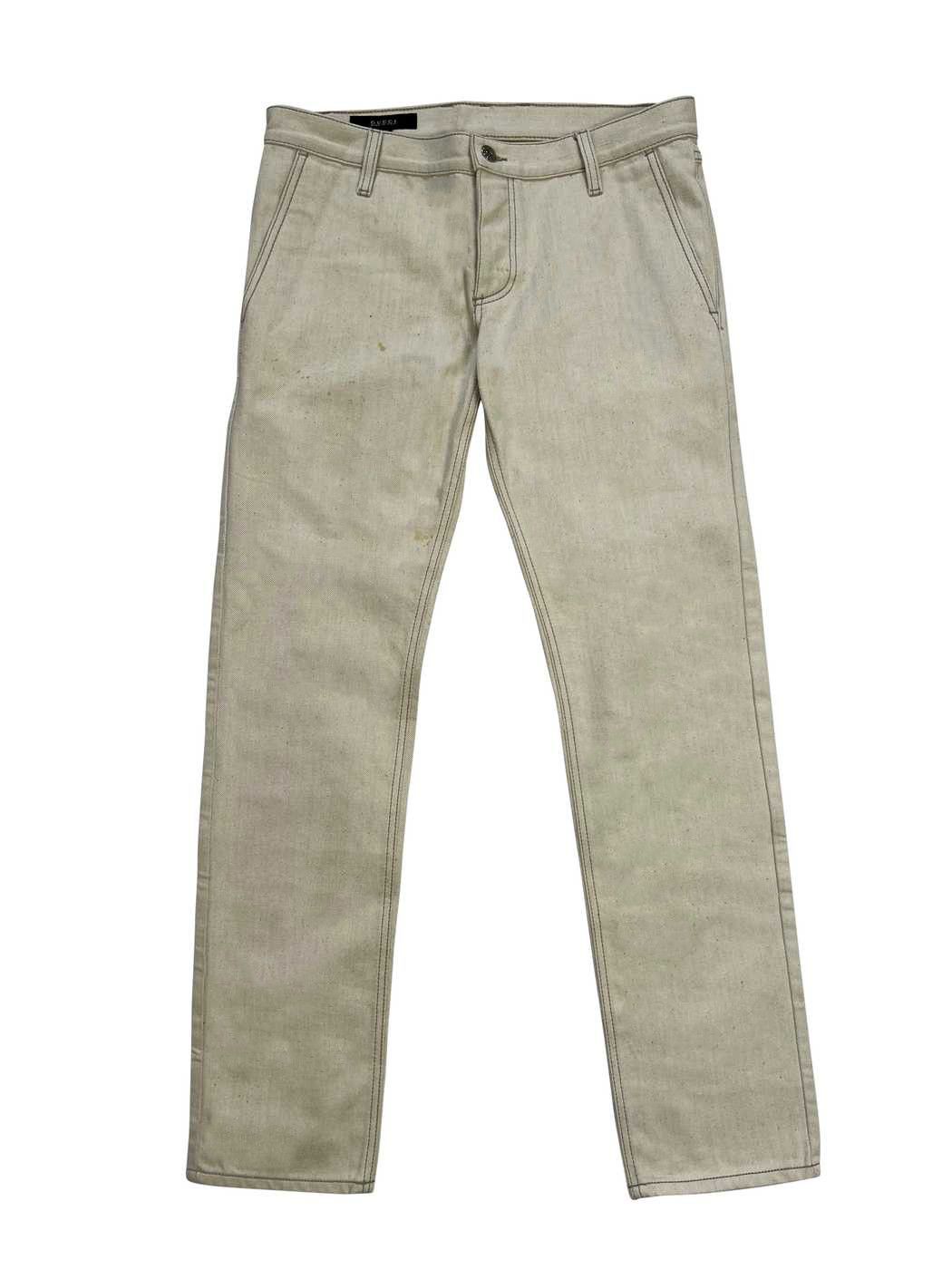 Gucci ⚡️QUICK SALE⚡️ 1990s' Gucci by Tom Ford Beige Denim Jeans Size US 30 / EU 46 - 1 Thumbnail