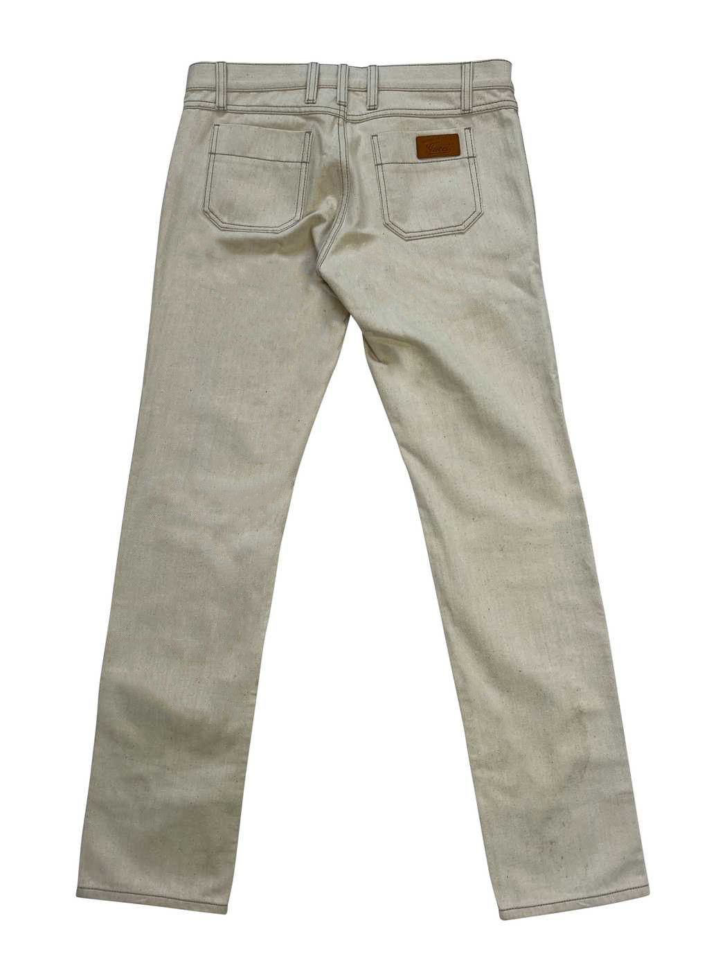 Gucci ⚡️QUICK SALE⚡️ 1990s' Gucci by Tom Ford Beige Denim Jeans Size US 30 / EU 46 - 2 Thumbnail