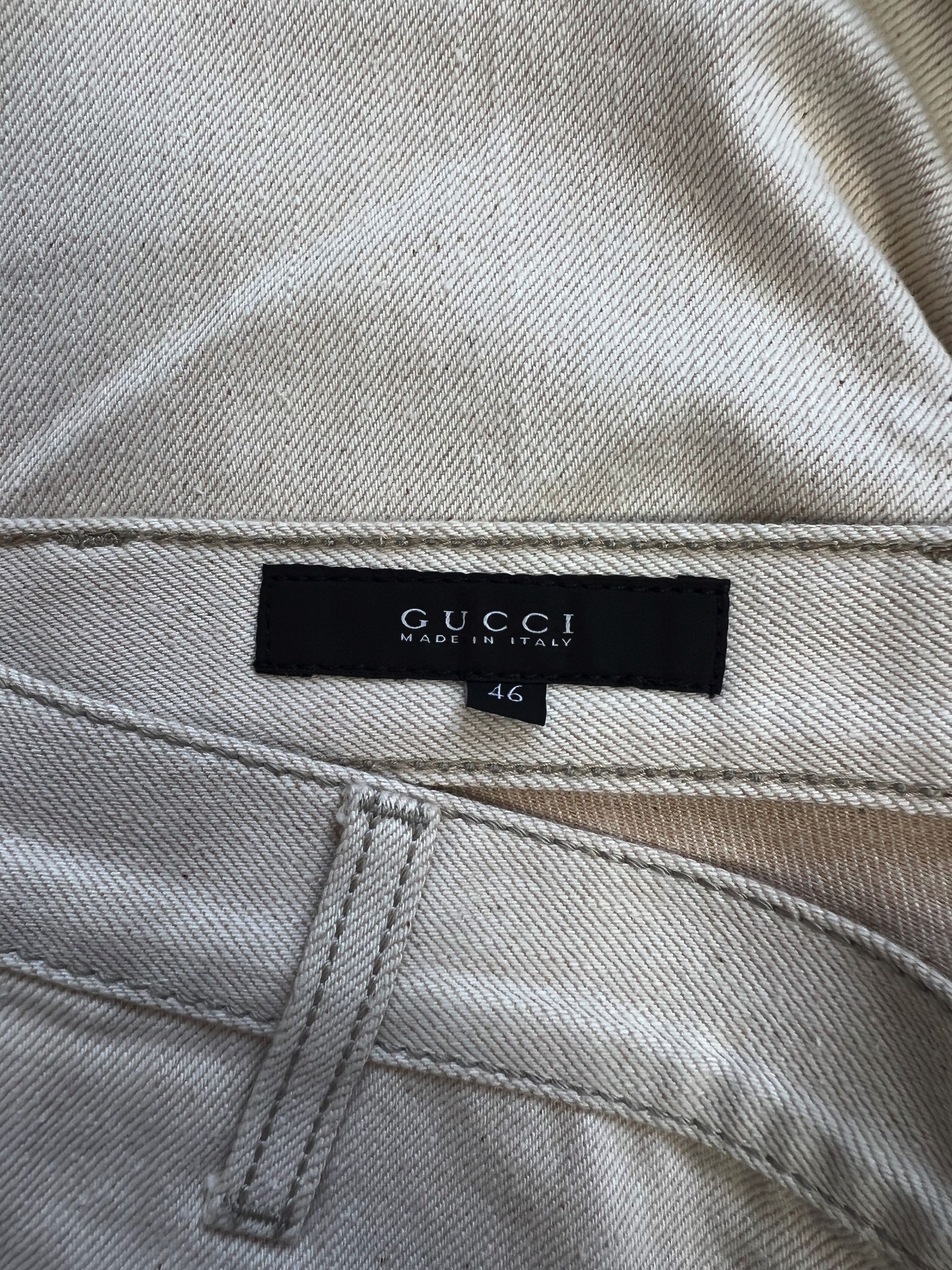 Gucci ⚡️QUICK SALE⚡️ 1990s' Gucci by Tom Ford Beige Denim Jeans Size US 30 / EU 46 - 3 Thumbnail