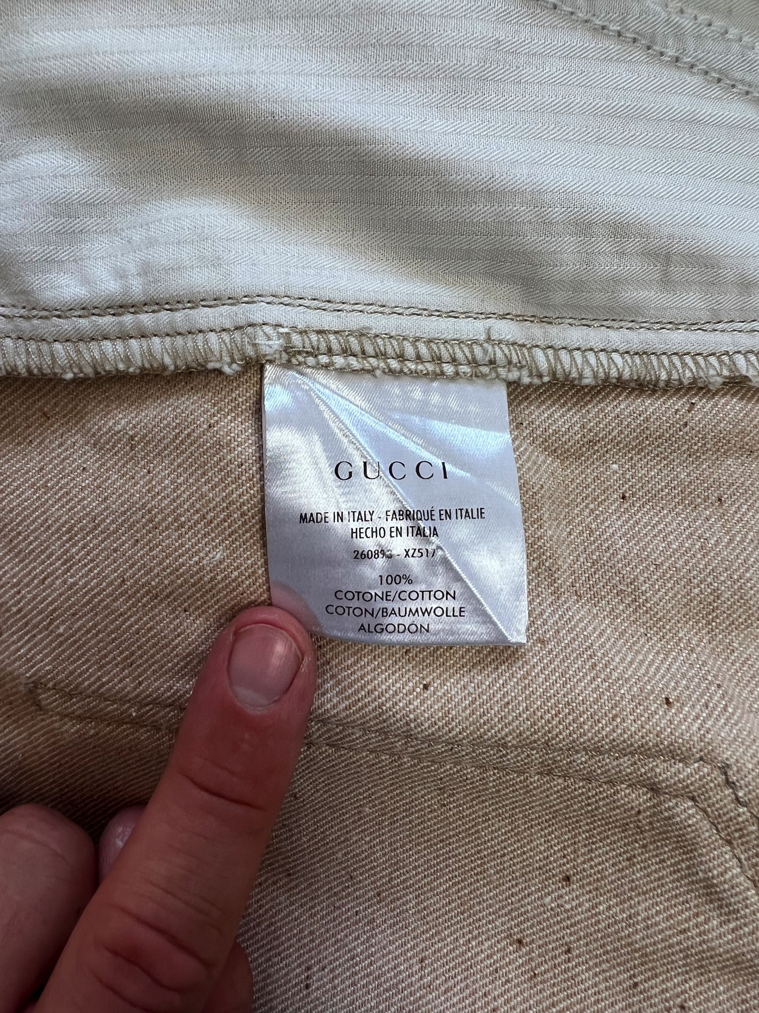 Gucci ⚡️QUICK SALE⚡️ 1990s' Gucci by Tom Ford Beige Denim Jeans Size US 30 / EU 46 - 5 Thumbnail