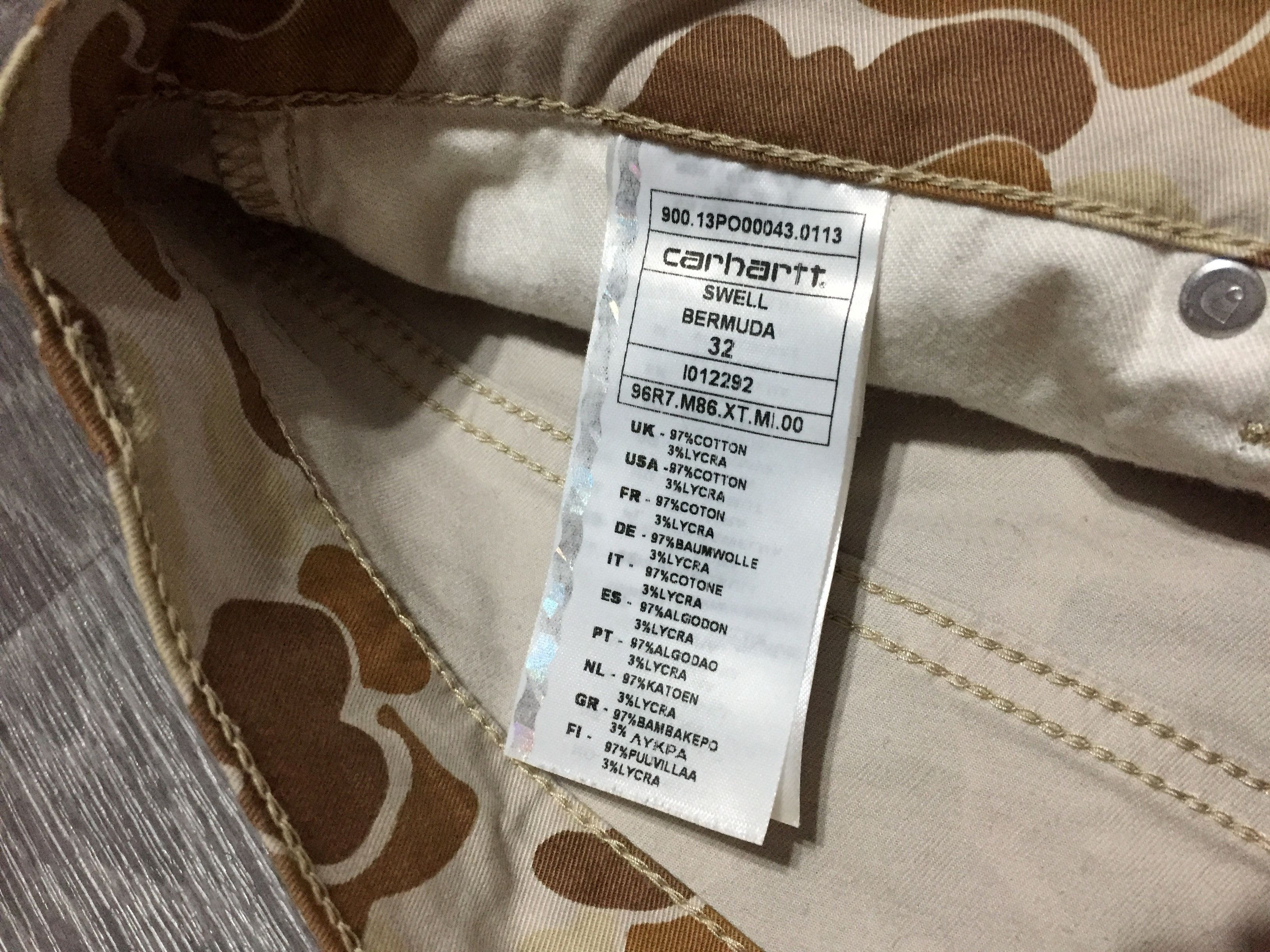 Carhartt Carhartt WIP Swell Bermuda Camo Camouflage Shorts Size US 32 / EU 48 - 5 Thumbnail