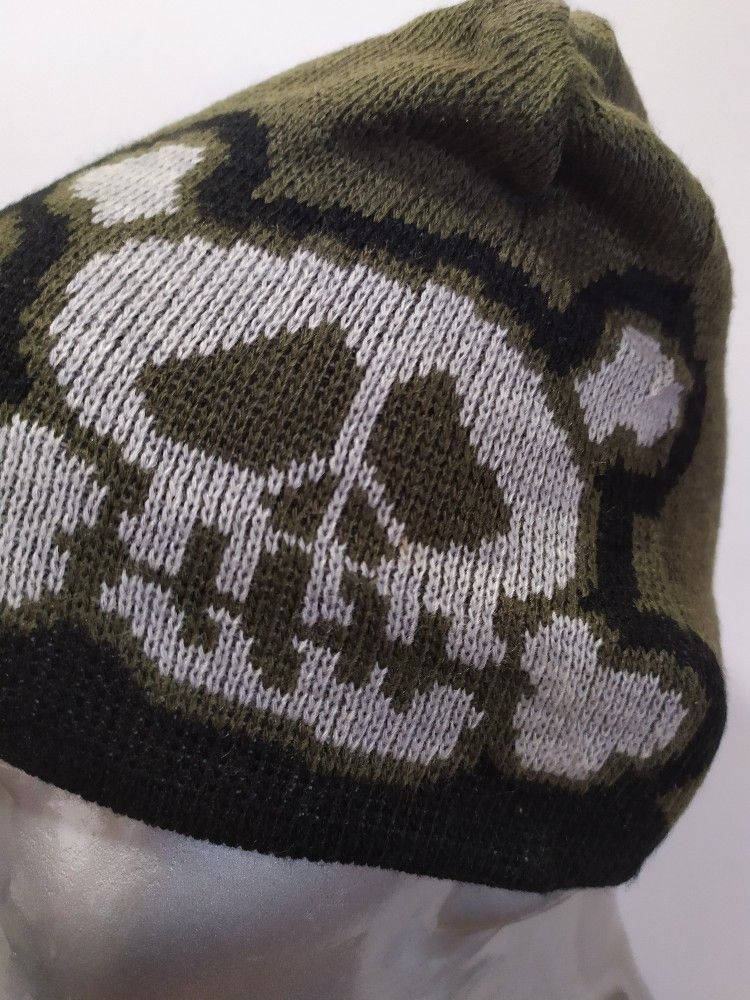 Japanese Brand 🔥BCSTREET Skull Beanie Punk Bondage design hats Size ONE SIZE - 2 Thumbnail
