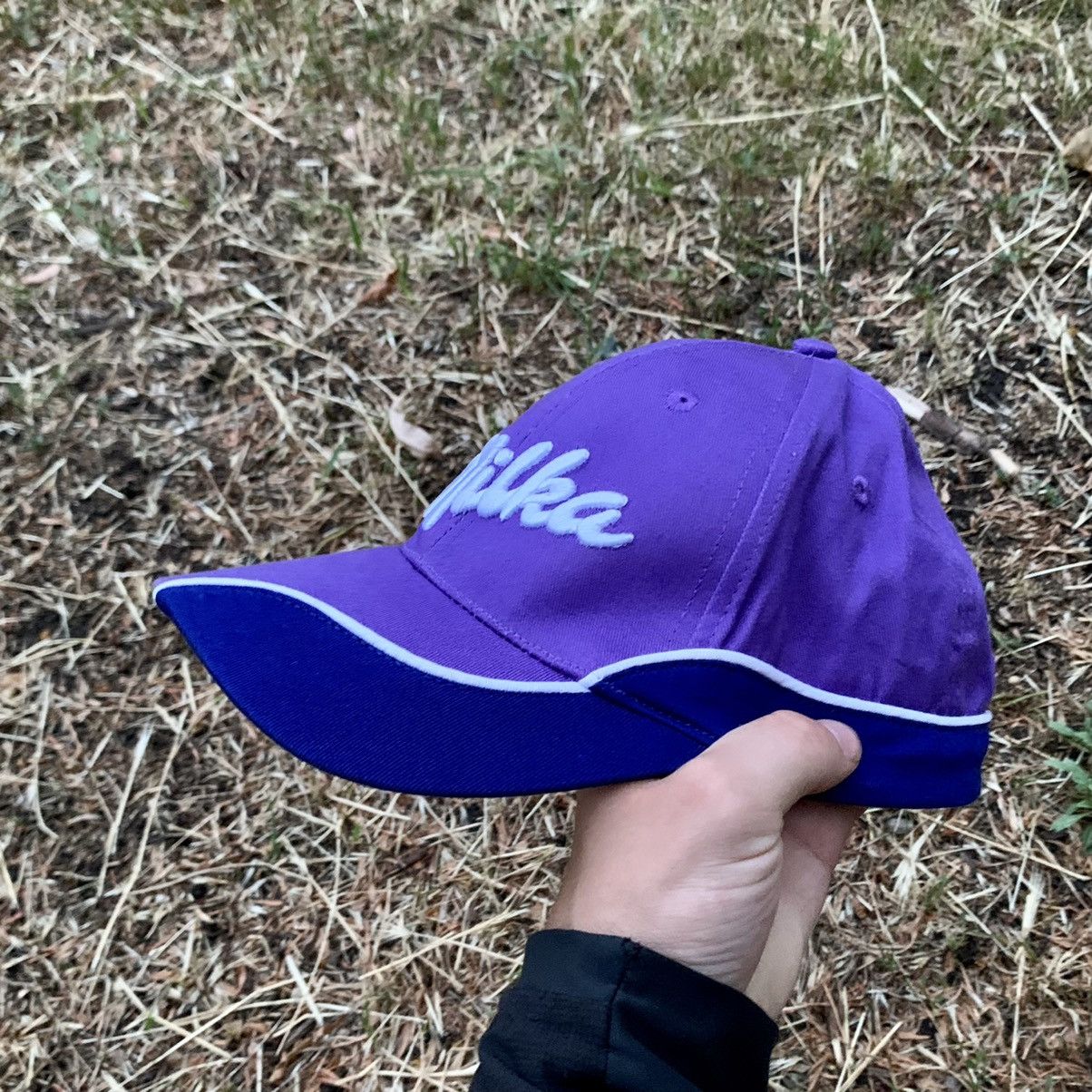 Vintage Vintage 90s Milka Purple Logo Cap Streetwear Skate Washed OS Size ONE SIZE - 5 Thumbnail
