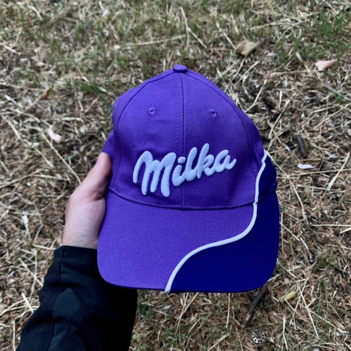 Vintage Vintage 90s Milka Purple Logo Cap Streetwear Skate Washed OS Size ONE SIZE - 3 Thumbnail