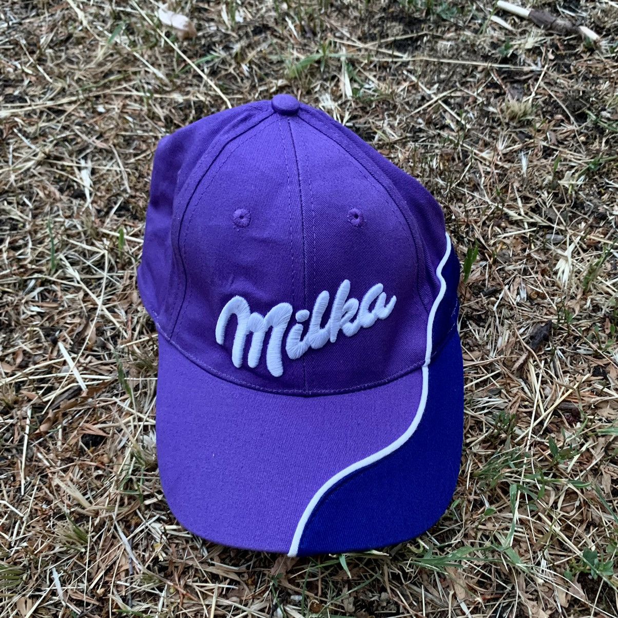 Vintage Vintage 90s Milka Purple Logo Cap Streetwear Skate Washed OS Size ONE SIZE - 1 Thumbnail