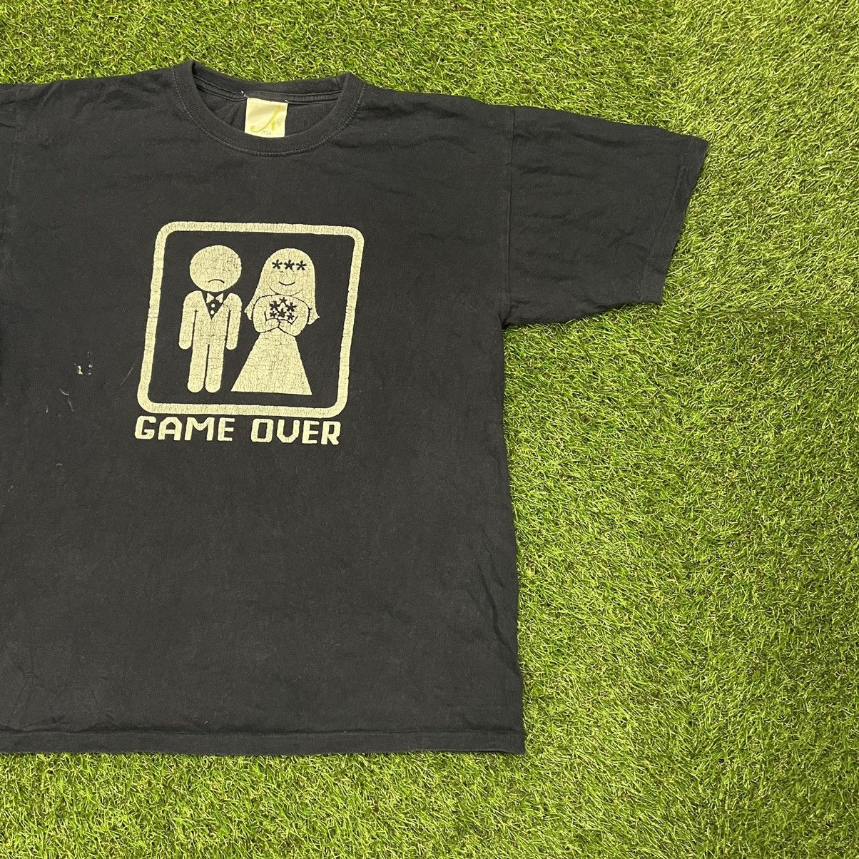 Vintage Vintage Y2K Game Over Graphic Tee Humor Streetwear Black L Size US L / EU 52-54 / 3 - 2 Thumbnail