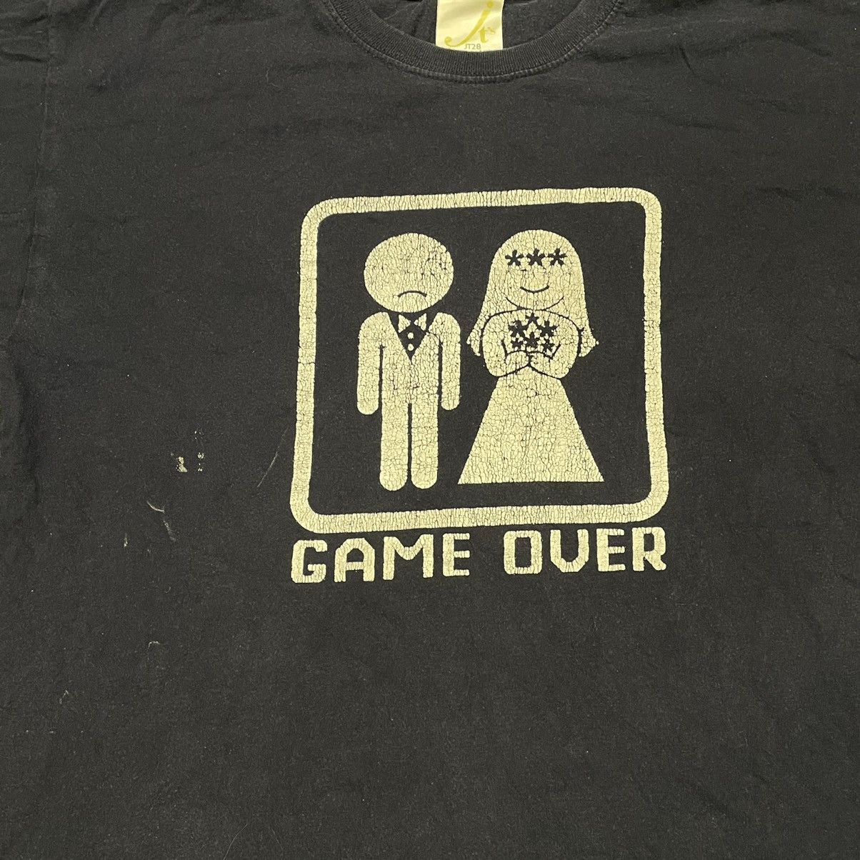 Vintage Vintage Y2K Game Over Graphic Tee Humor Streetwear Black L Size US L / EU 52-54 / 3 - 4 Thumbnail