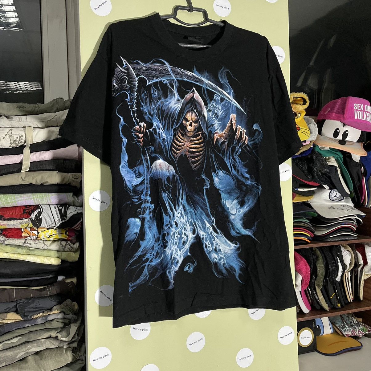 Vintage Vintage Y2K Grim Reaper Graphic Tee Horror Punk Aesthetic L Size US L / EU 52-54 / 3 - 3 Thumbnail
