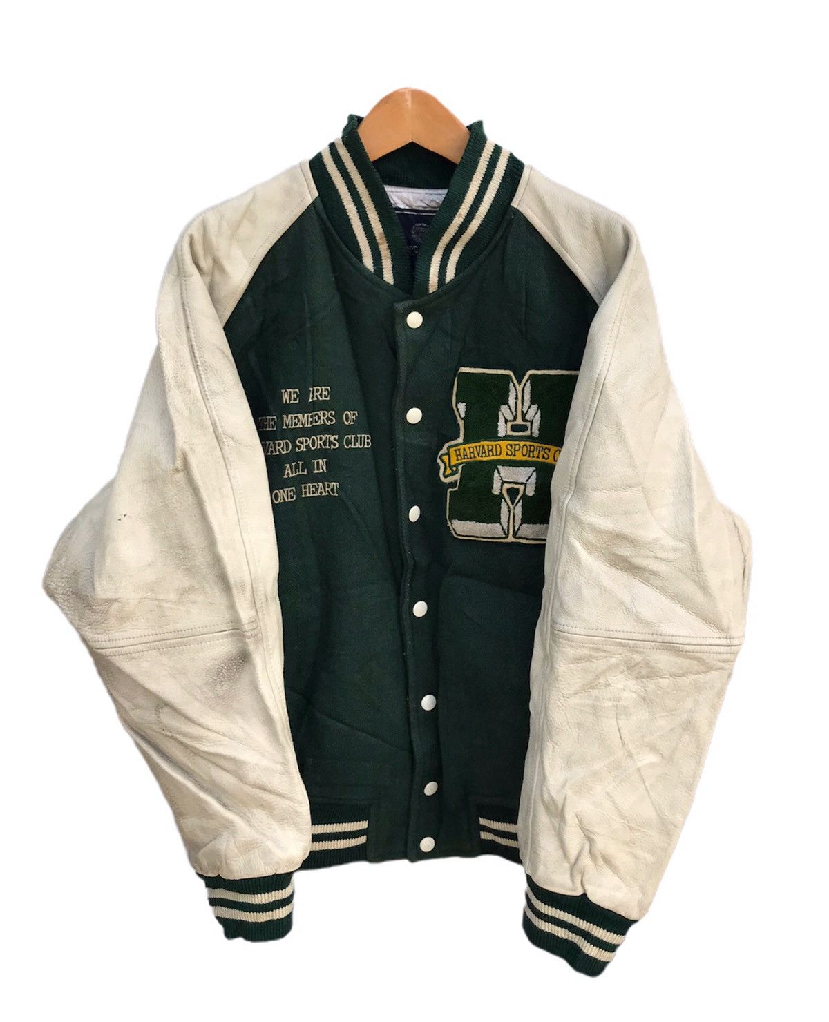 Vintage Vintage Harvard sport club varsity jacket Size US L / EU 52-54 / 3 - 3 Thumbnail