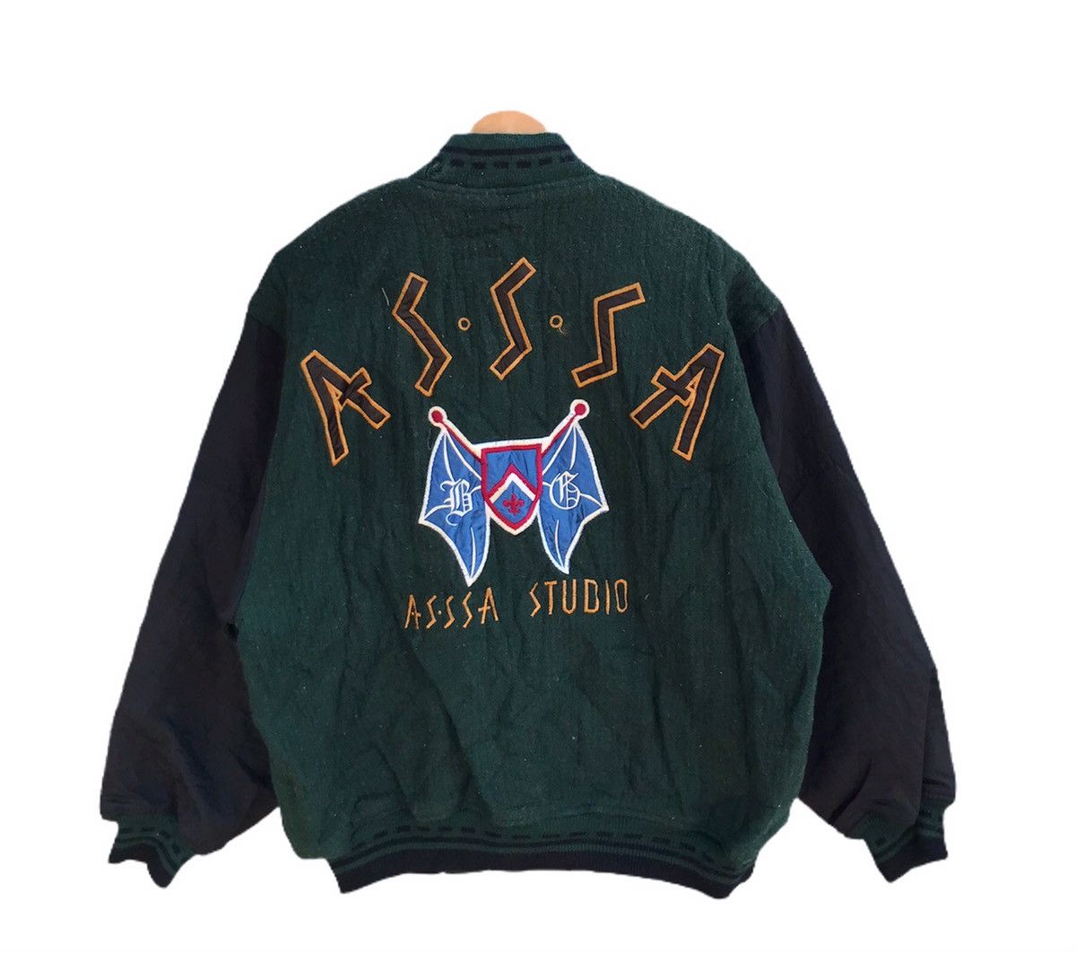 Japanese Brand ASSSA studio wool varsity jacket Size US XL / EU 56 / 4 - 1 Thumbnail