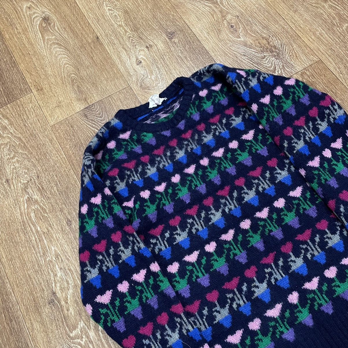 Vintage Vintage Y2K Knit Sweater All Over Print Rave Streetwear S Size US S / EU 44-46 / 1 - 5 Thumbnail