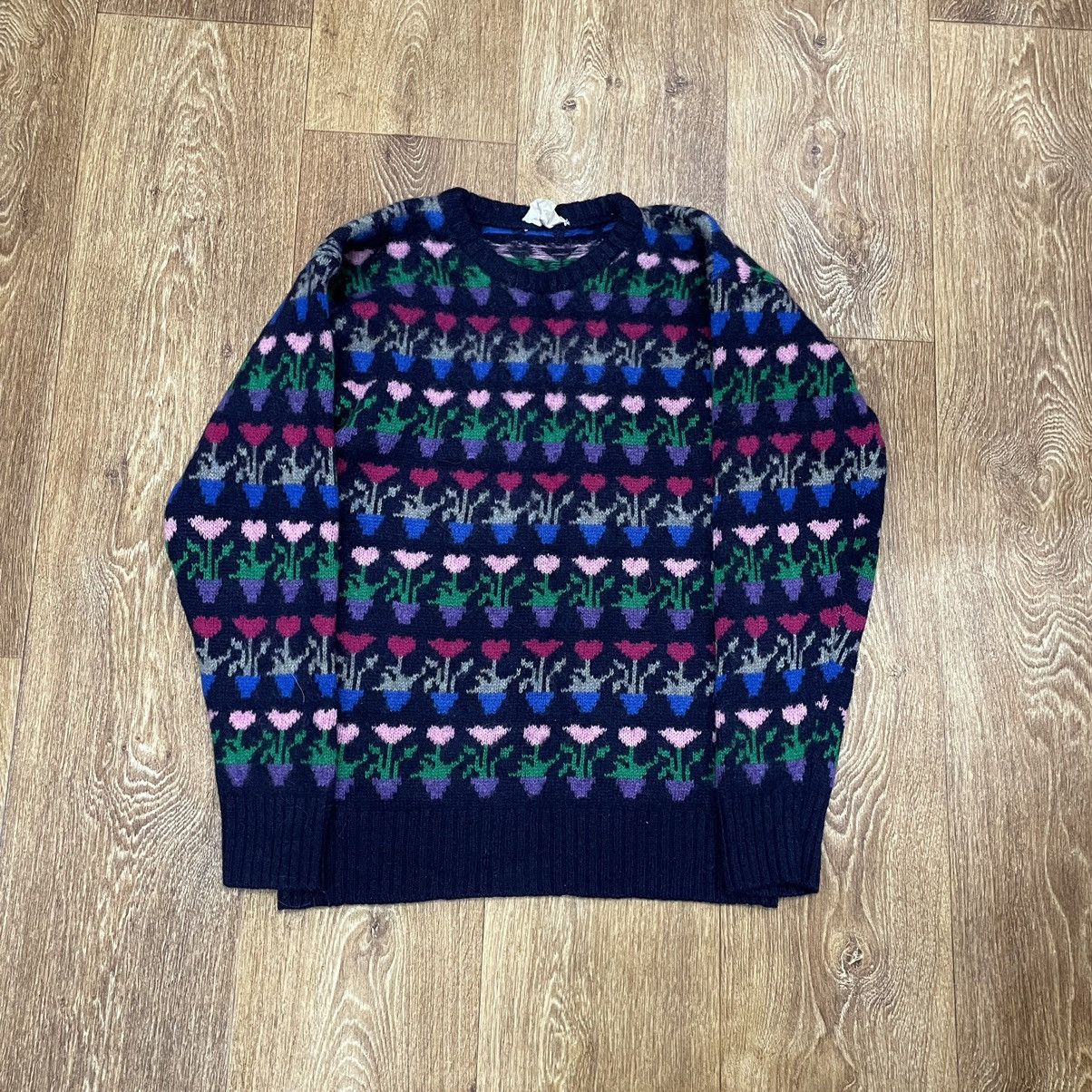 Vintage Vintage Y2K Knit Sweater All Over Print Rave Streetwear S Size US S / EU 44-46 / 1 - 1 Thumbnail