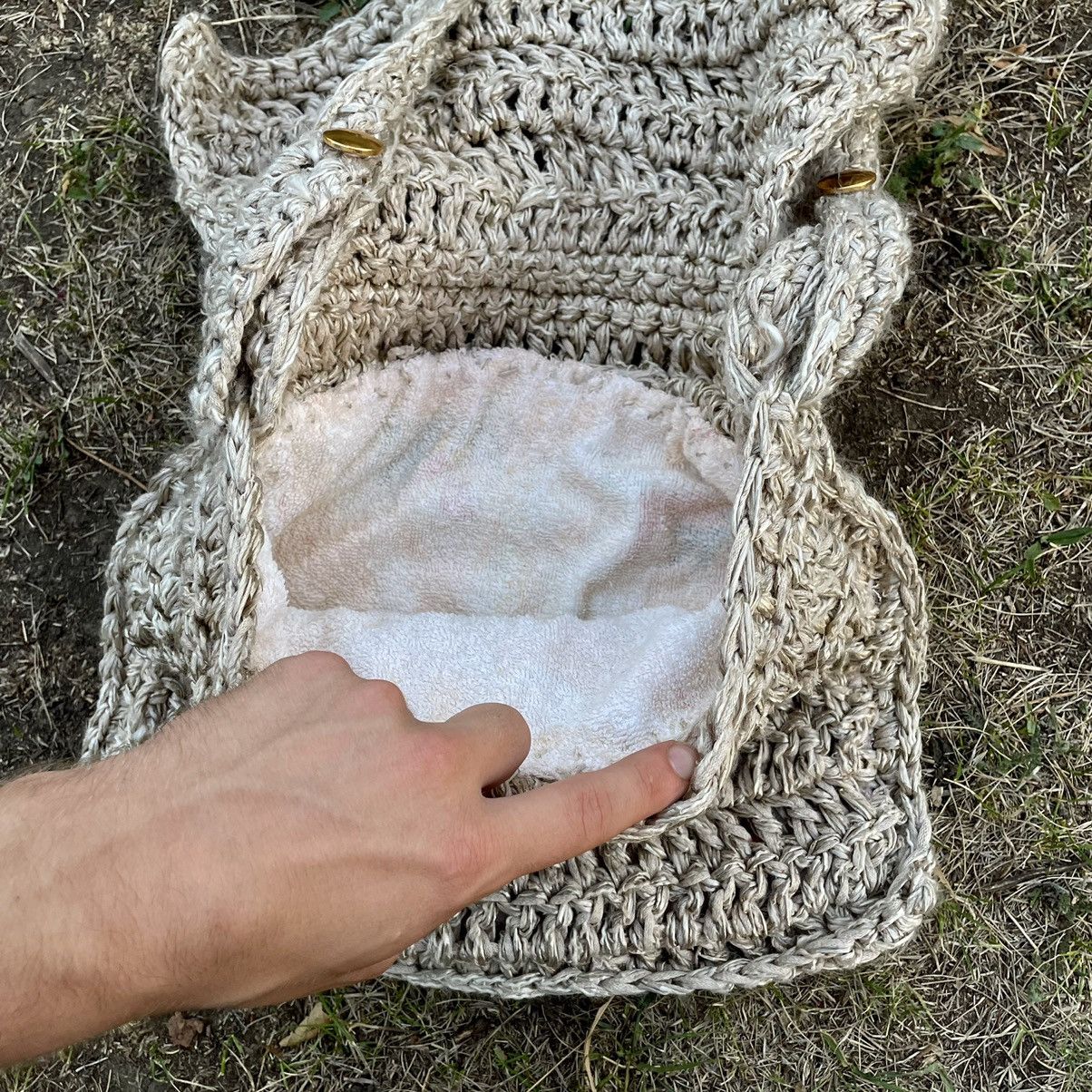 Vintage Vintage Y2K Handmade Crochet Crossbody Bag Cream Japanese OS Size ONE SIZE - 5 Thumbnail