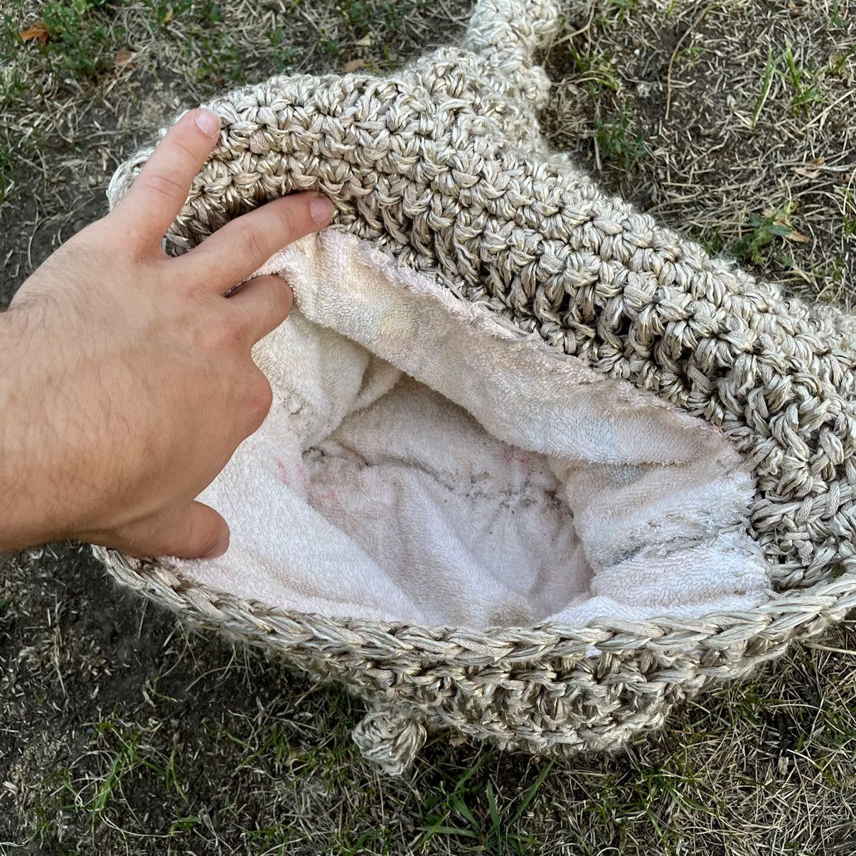 Vintage Vintage Y2K Handmade Crochet Crossbody Bag Cream Japanese OS Size ONE SIZE - 6 Thumbnail