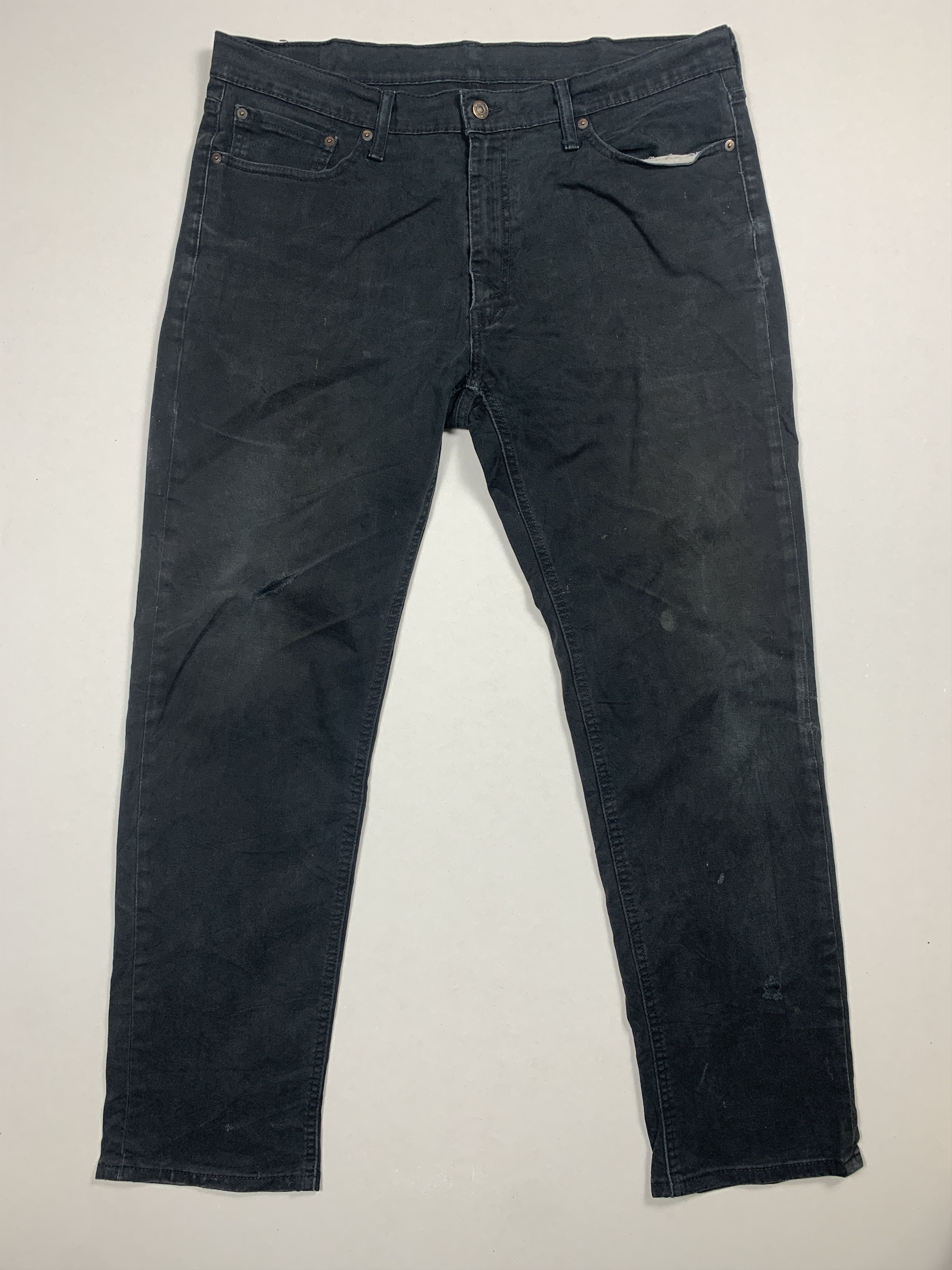 image of Levis x Vintage Levi's 541 Faded Mid Wash Black Jeans in Black Denim, Men's