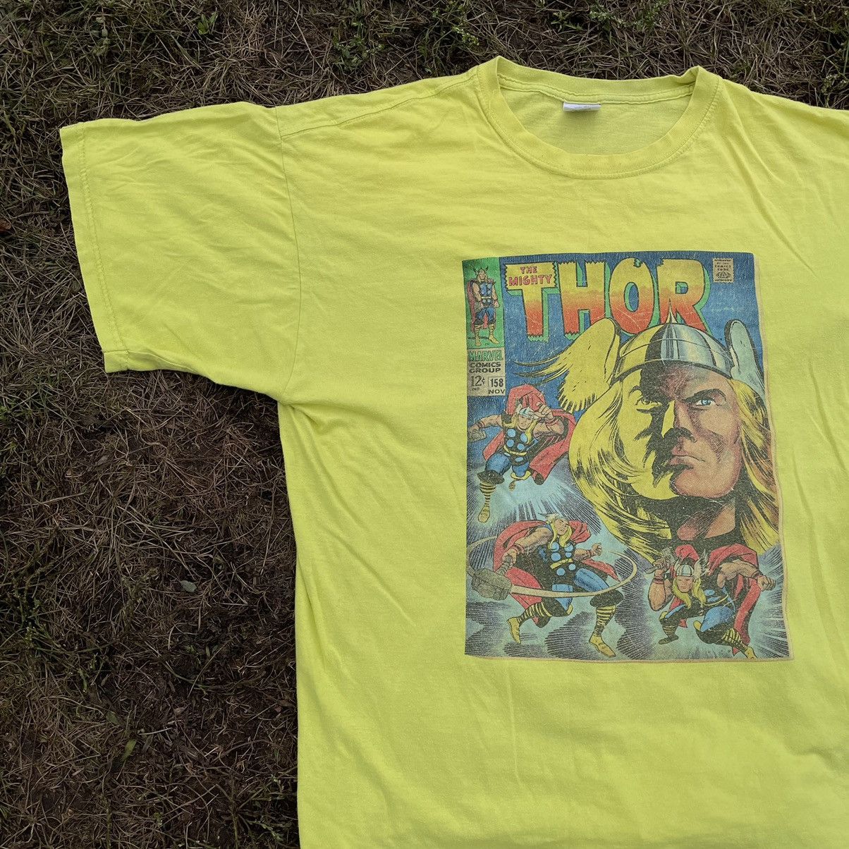 Vintage Vintage Y2K Marvel Thor Sun Faded Graphic Tee Grunge Boxy L Size US L / EU 52-54 / 3 - 4 Thumbnail