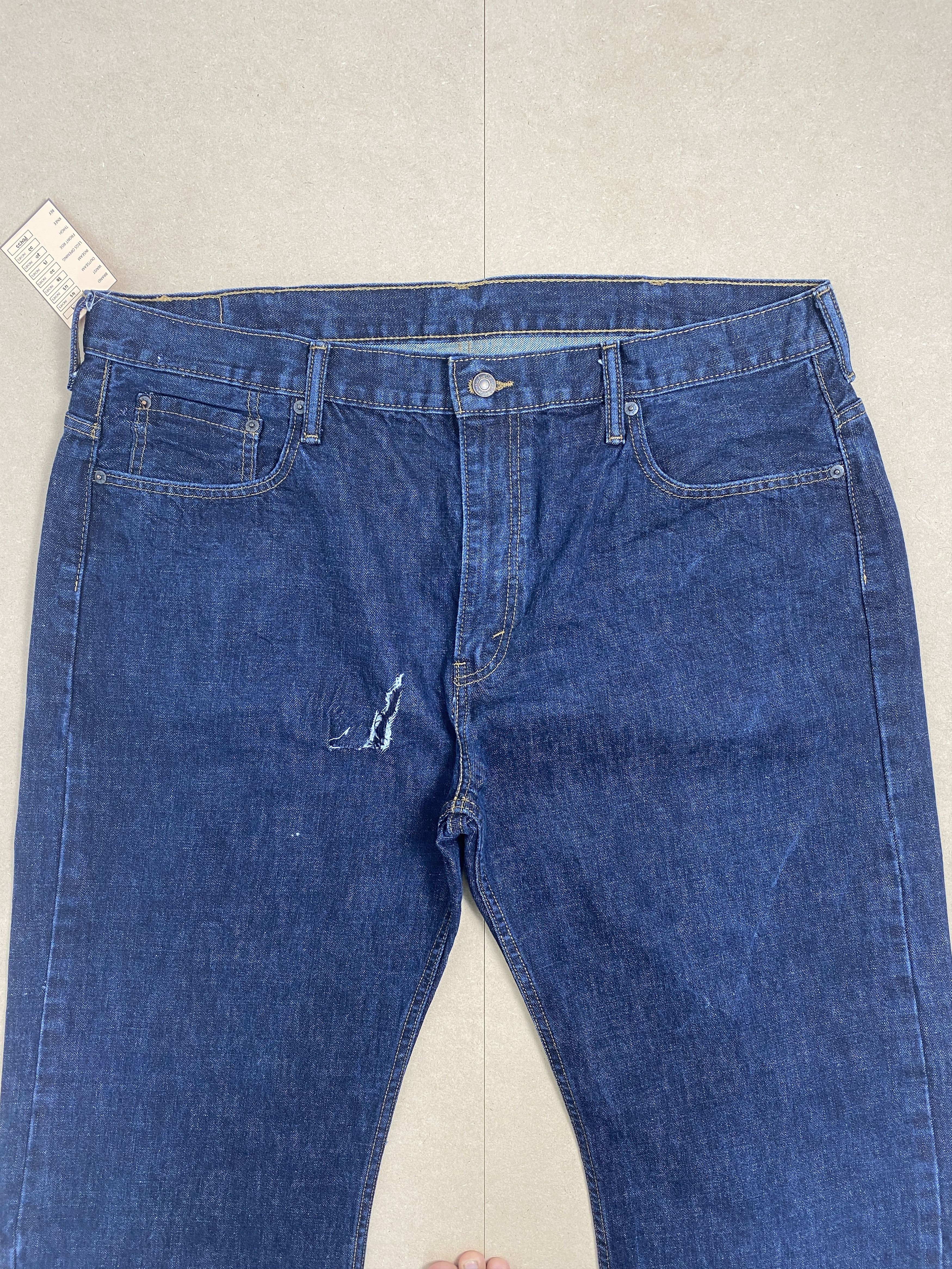 Levi's Vintage Levis 569 Straight Cut Distressed Blue Jeans Size US 43 - 2 Thumbnail