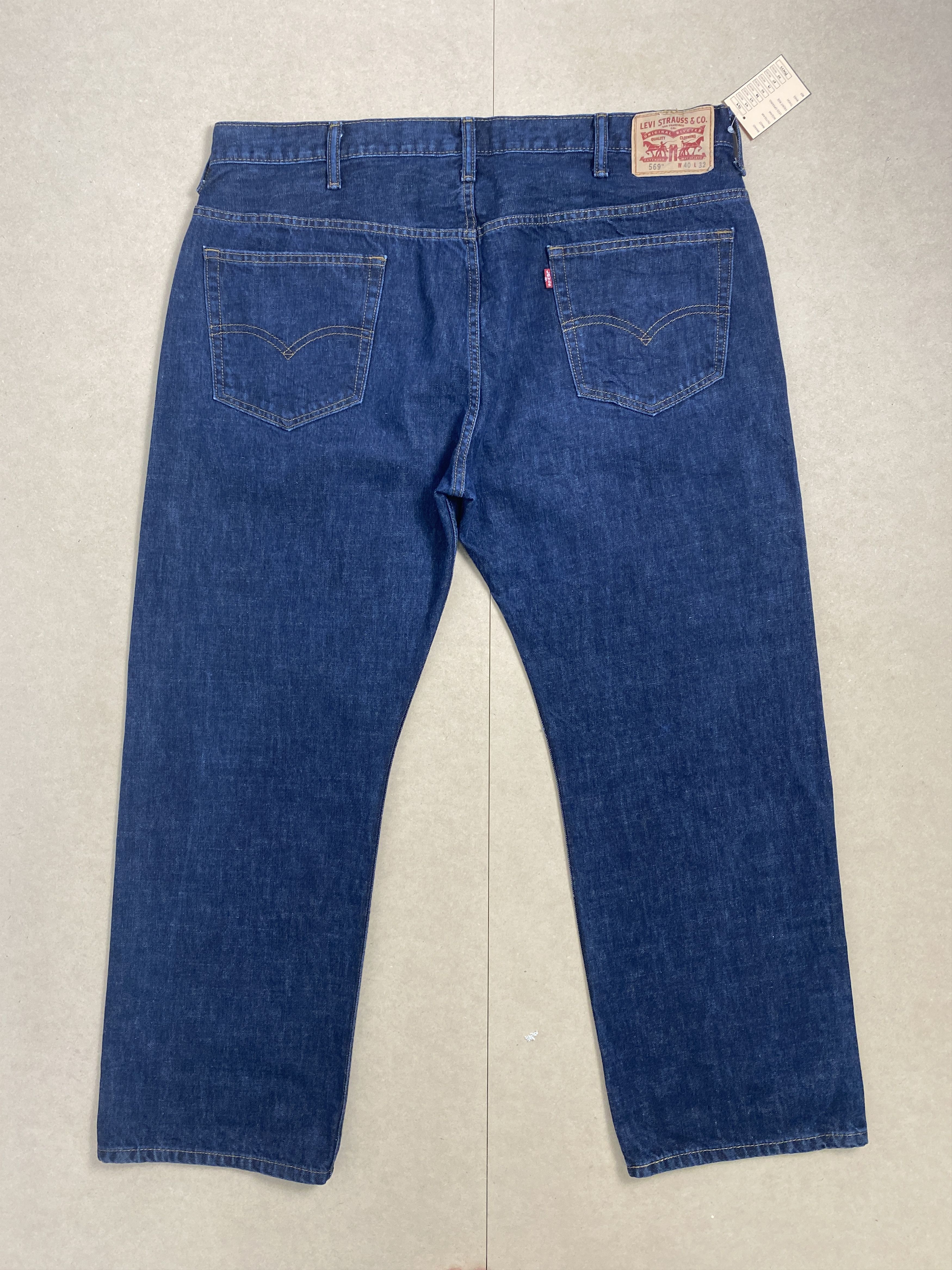 Levi's Vintage Levis 569 Straight Cut Distressed Blue Jeans Size US 43 - 6 Thumbnail