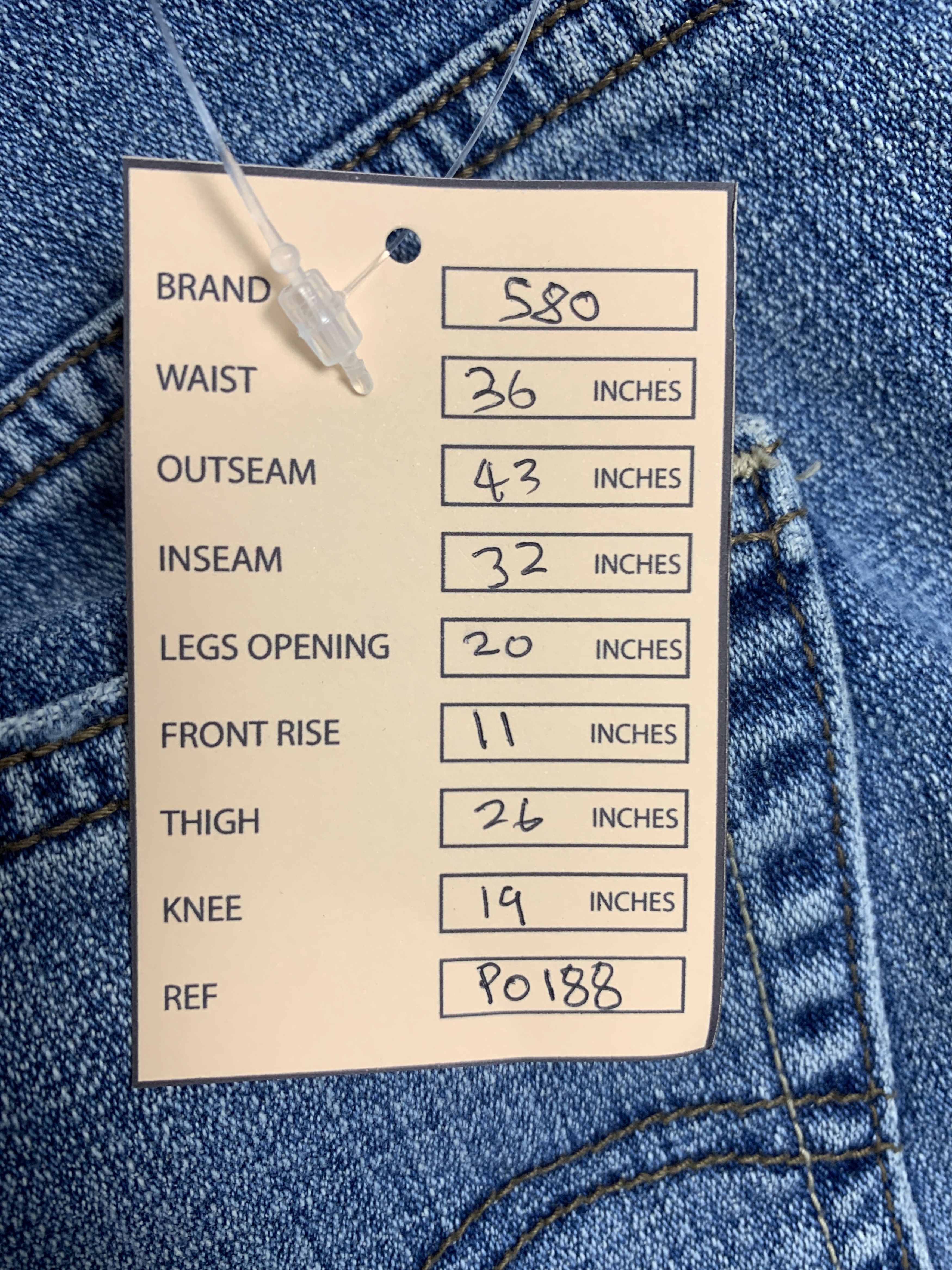Levi's Vintage LEVI'S 580 Flared Bootcut Faded Mid Blue Jeans Size 36" / US 14 / IT 50 - 17 Thumbnail